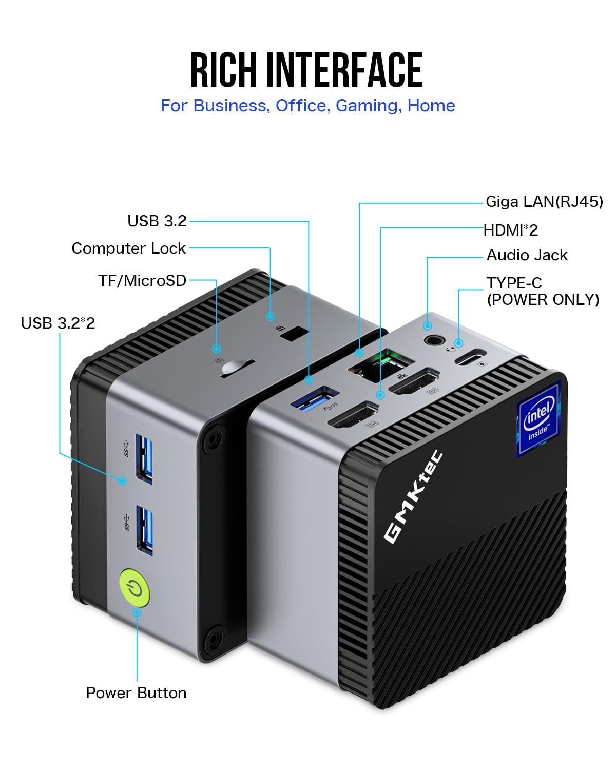 Gmktec Mini Pc N97 Windows 11 Pro Micro Desktop Computer, 12Th Gen Intel N97 (Up To 3.60Ghz) 12Gb Ddr5+512Gb Ssd For Business, S