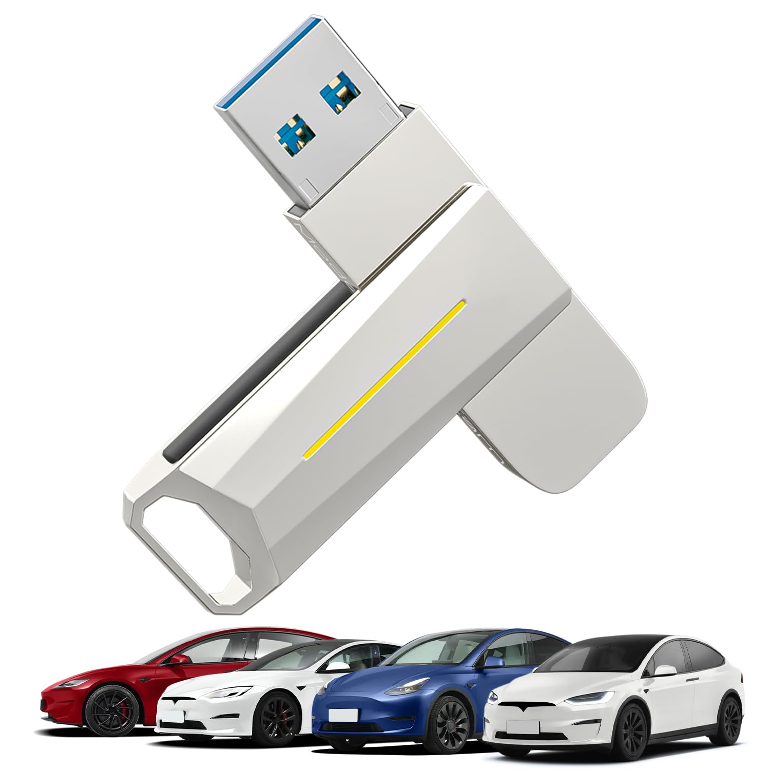 Sumk Dashcam Flash Drive For Tesla Model 3/Y/S/X 3.2 Usb, 128Gb, 200Mb/S, Plug In And Stay For Car Audio System & Dashcam Sentry