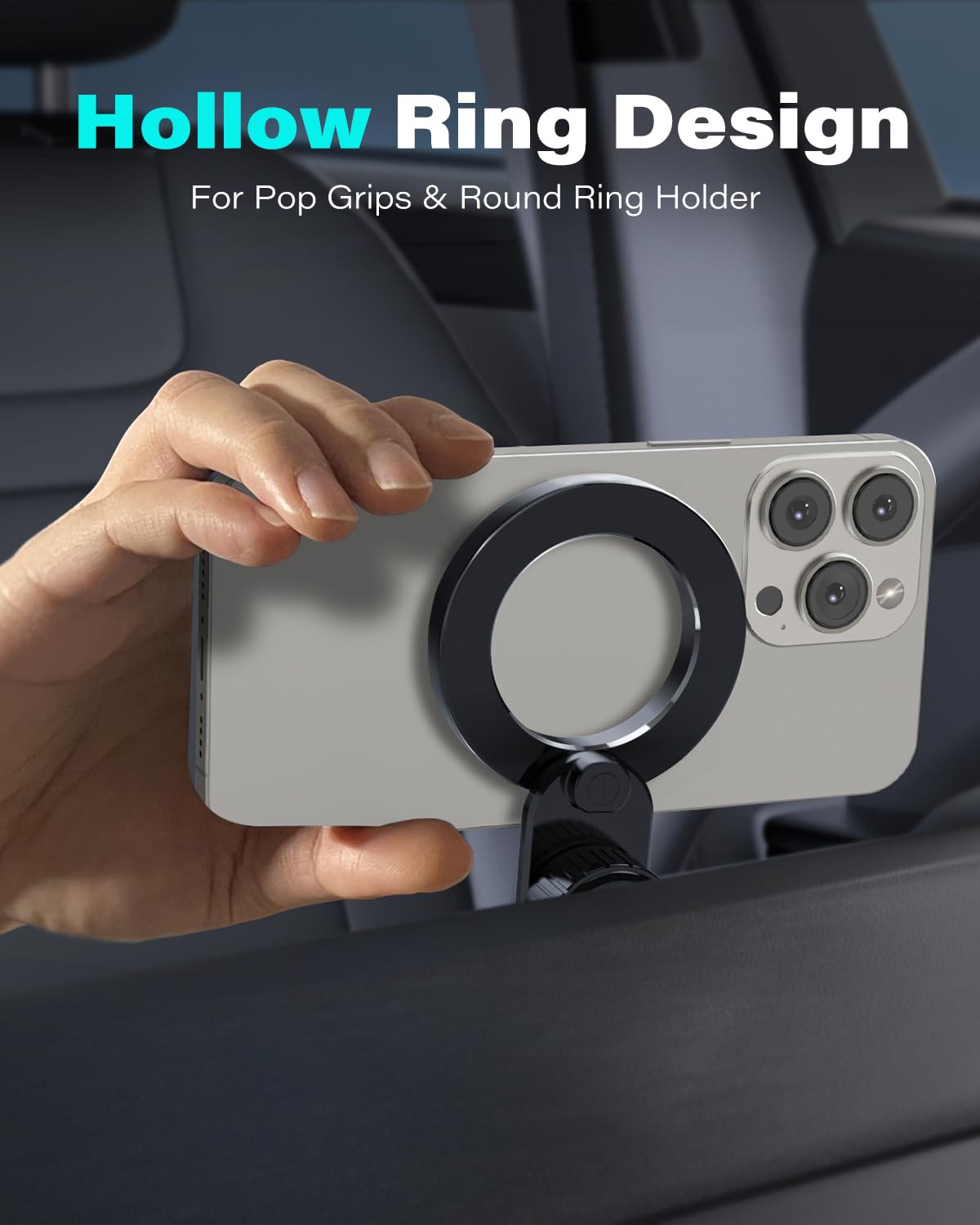 1Zero For Magsafe Cd Phone Holder For Car [17 Strong Magnets] Magnetic Cd Player Phone Mount, Hollow Socket Cd Slot Phone Mount