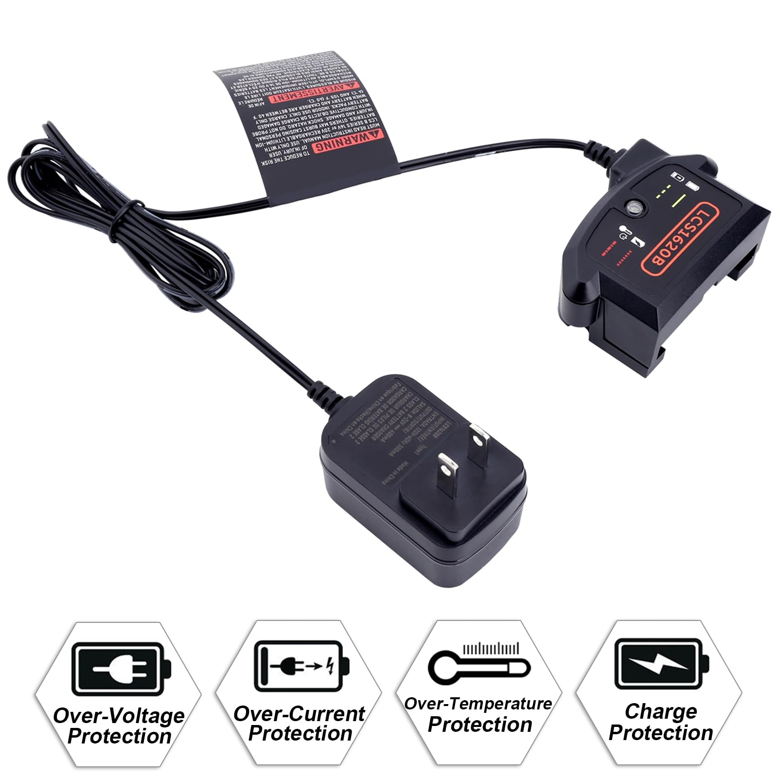 Elefly Lcs1620B 20V Lithium Battery Charger Compatible With Black & Decker 20V Lithium Battery Lbxr20 Lb2X4020 Lbxr2020 Ope Lbxr