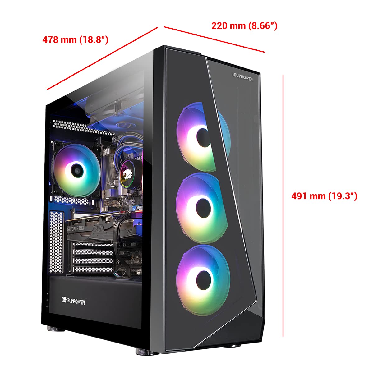 Ibuypower Pro Gaming Pc Computer Desktop Slatemono 237I (Intel I7 12700Kf 3.6Ghz, Geforce Rtx 3070 Ti 8Gb, 16Gb Ddr4 Rgb Ram, 1T