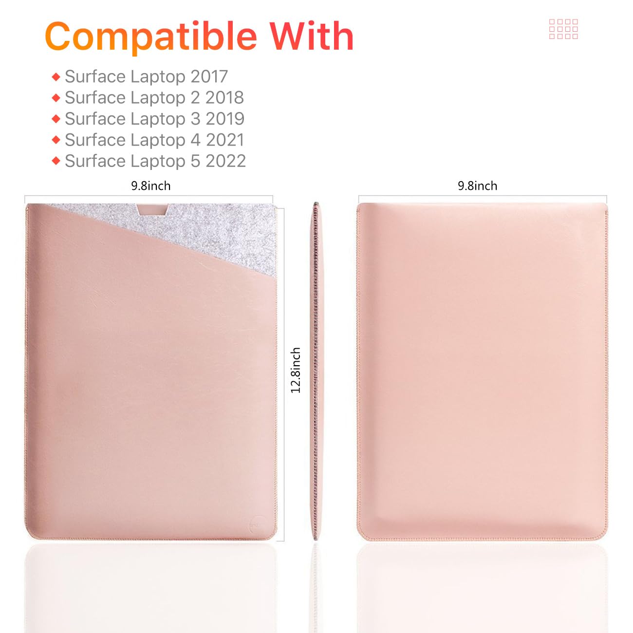 Walnew 13.5'' Sleeve For 13.5 Inch Microsoft Surface Laptop 5/4/3/2/1(2022/2021/2019/2018/2017 Released) Protective Soft Sleeve