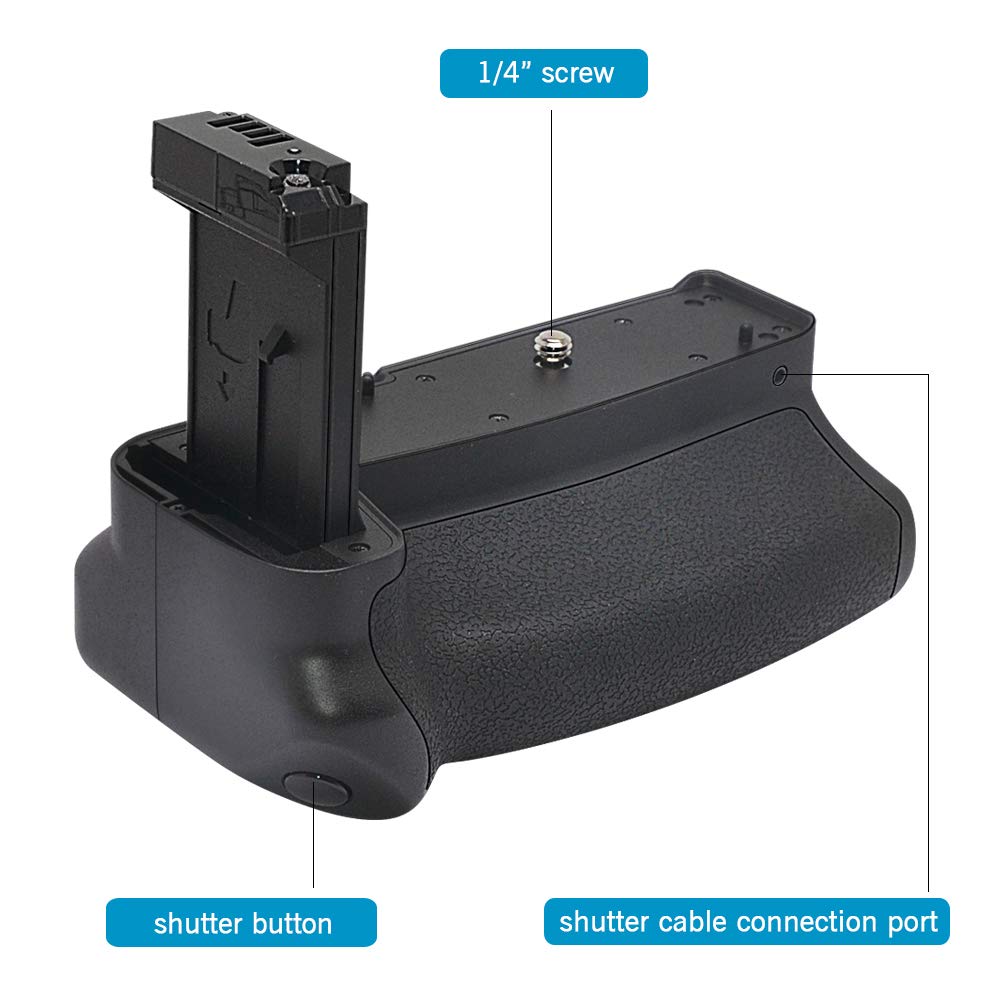 Mcoplus Eos Rp Vertical Battery Grip Fit Canon Eos Rp Cameras,Hold 1 Or 2 Lp E17 Battery(Battery Not Included)