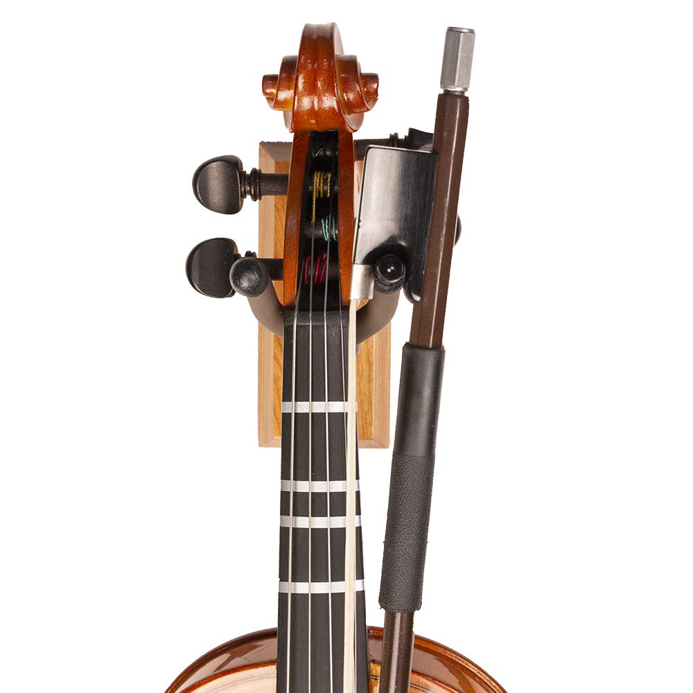 String Swing Hardwood Home & Studio Violin Hanger Wall Mount   For Small Violins And Violas   Cherry