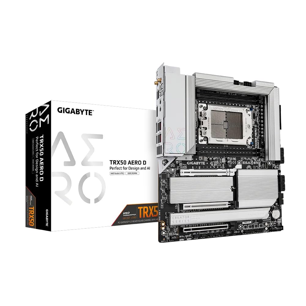 GIGABYTE TRX50 Aero D Motherboard - Compatible with AMD Ryzen Threadripper 9000 Series CPUs, 16+8+4 Phases Digital VRM, up to 78