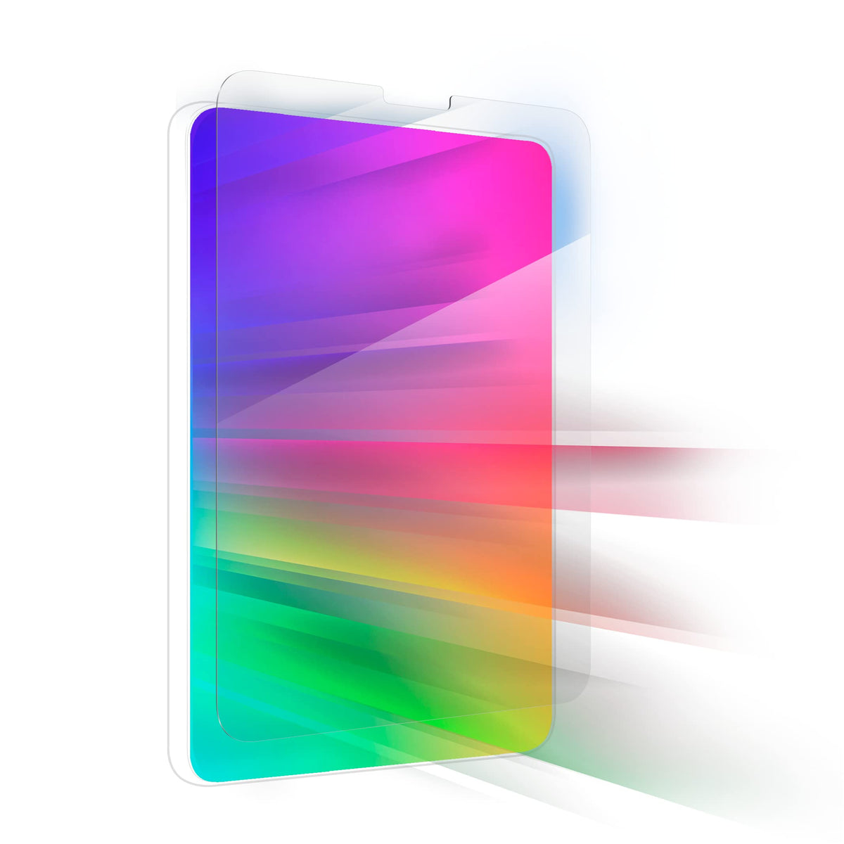 Zagg Invisible Shield Glass Elite Visionguard Screen Protector For Apple Ipad 10.9 Inch (Gen 10 2022)   5X Stronger, Blue Light