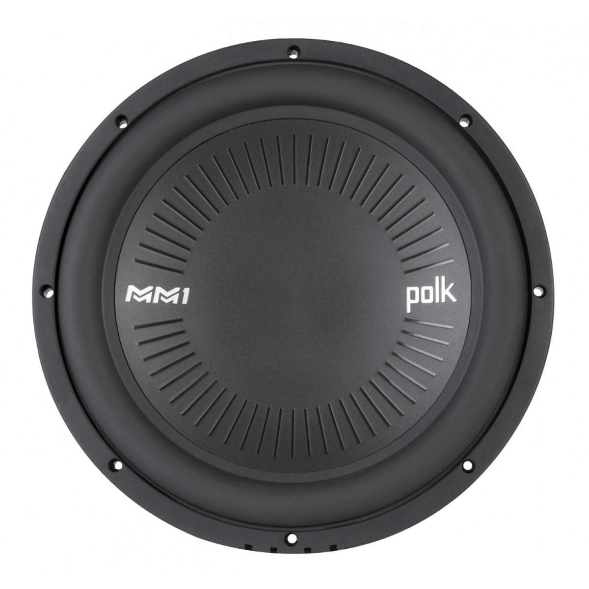 Polk Audio MM1242 DVC MM1 Series 12' Marine & Car Subwoofer - 900W, 26-200Hz Frequency Response, Dual 4-Ohm Voice Coils, Titanium-Plated Woofer Cone, Compact Subwoofer for Deep, Powerful Bass