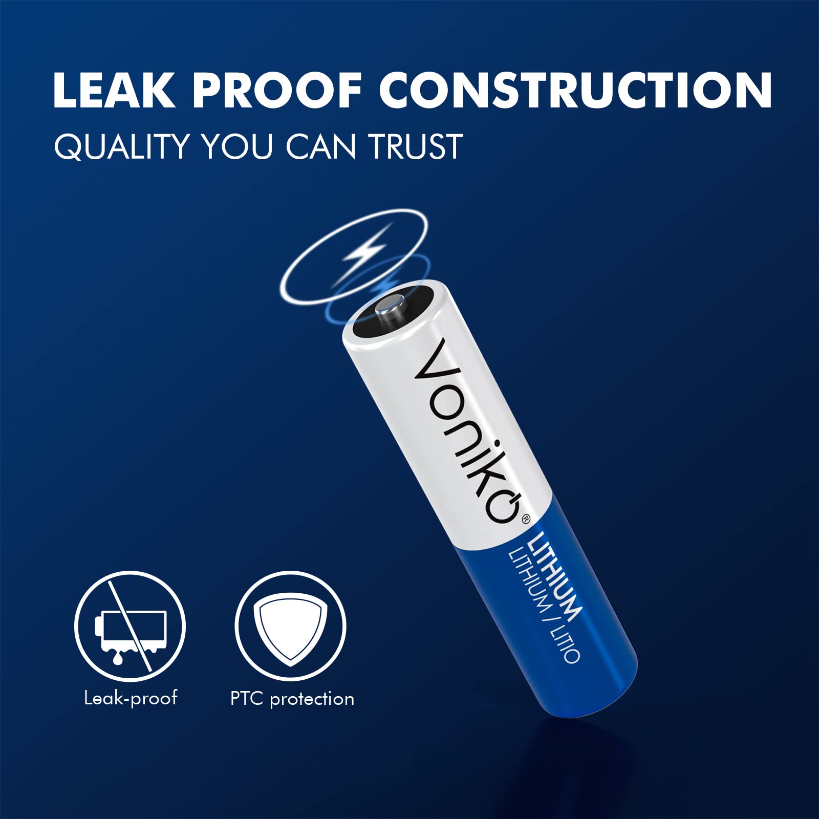 Voniko Aaa Batteries, 12 Pack 1.5V Lithium Aaa Batteries-High Performance Triple Aaa Long Lasting Battery For Flashlight, Toys,