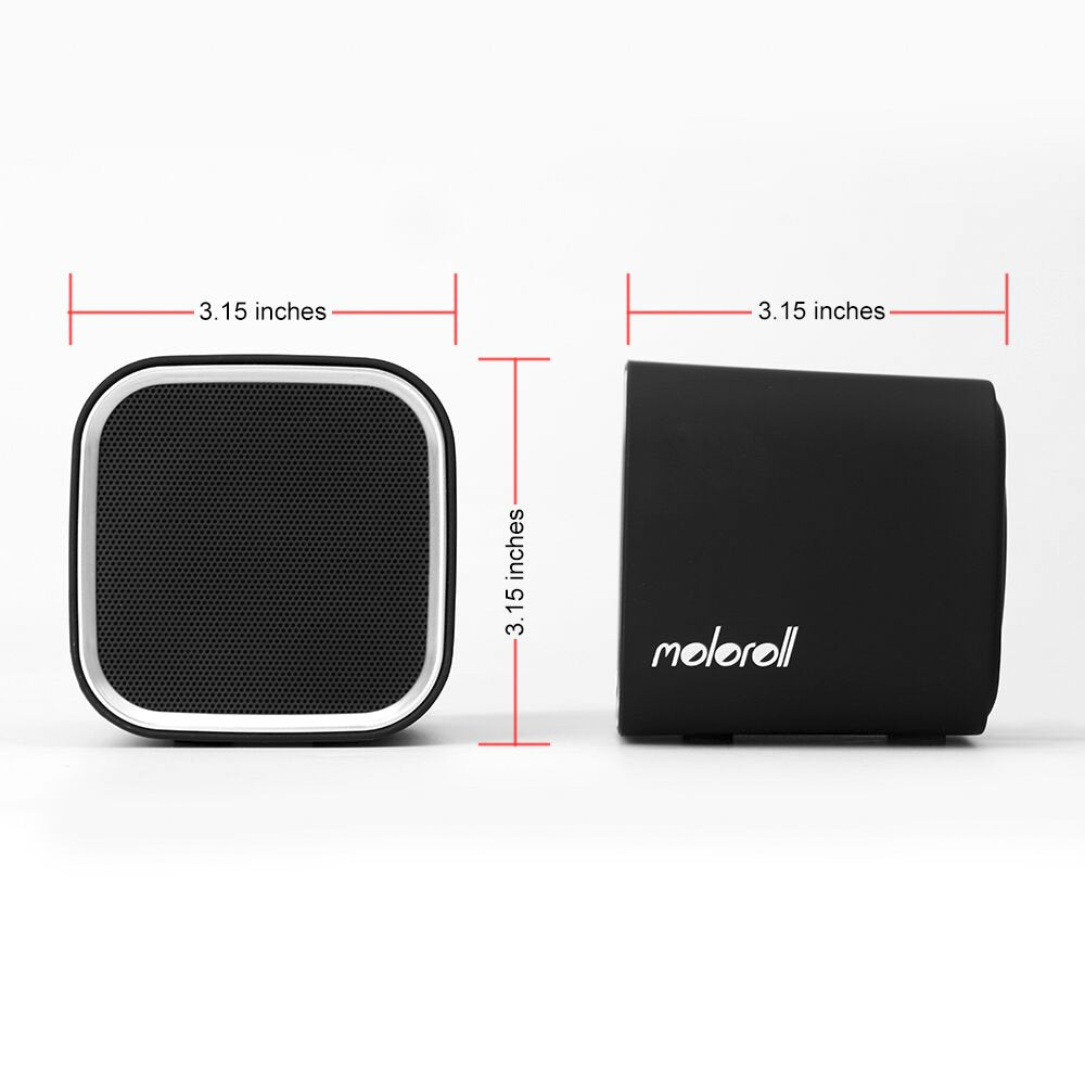 Moloroll Computer Speakers For Desktop Pc, Laptop, Mac, Usb Powered, Small Wired 2.0 Channels Dual Stereo Clear With Bass Less D