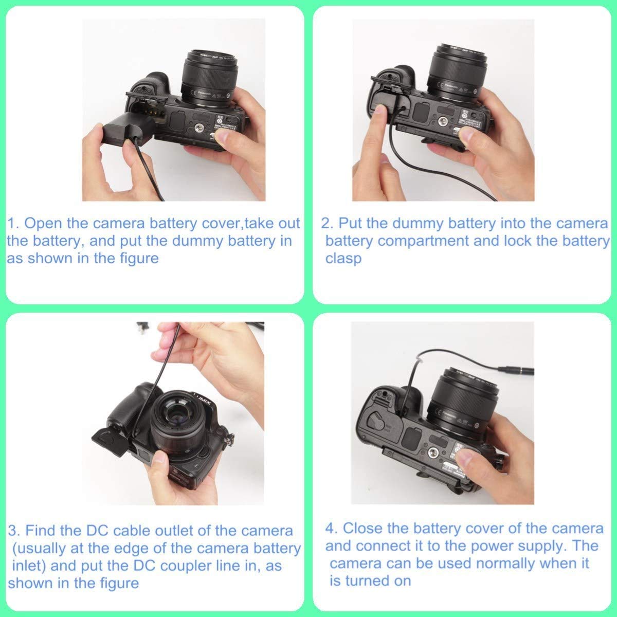 Tengdaxing Dmw Ac10 Dmw Ac8 Dmw Dcc12 Wired Dummy Battery Power Adapter Kit Blf 19 Battery For Panasonic Lumix Dmc Gh3 Gh3K Gh3H Gh3A Gh4 Gh4K Gh4H Dc Gh5 Gh5S Gh5M G9 G9L G9K Cameras