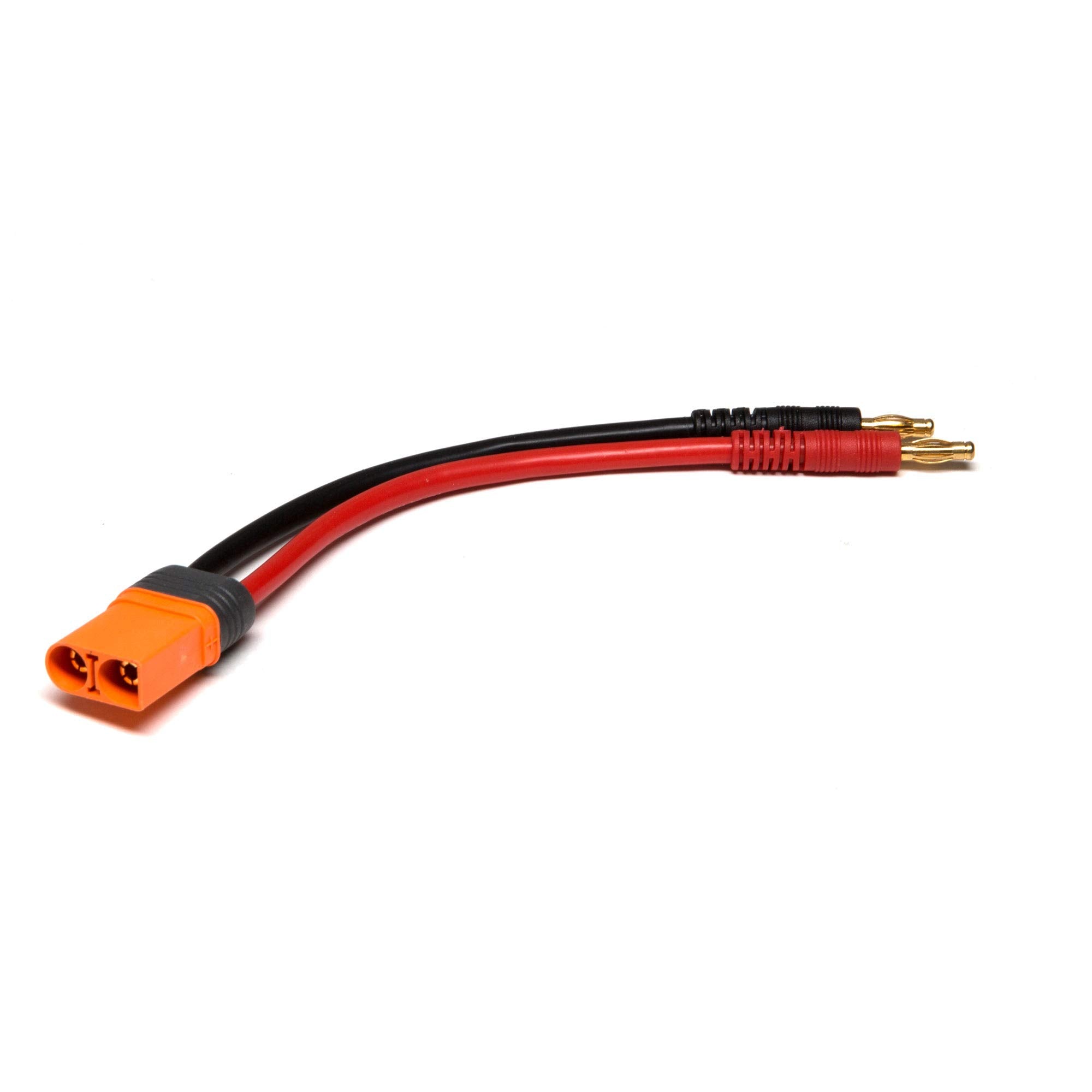 Spektrum Adapter: Ic5 Device / 4Mm Male Bullets With 6'' Wires, 10 Awg, Spmxca504, Red