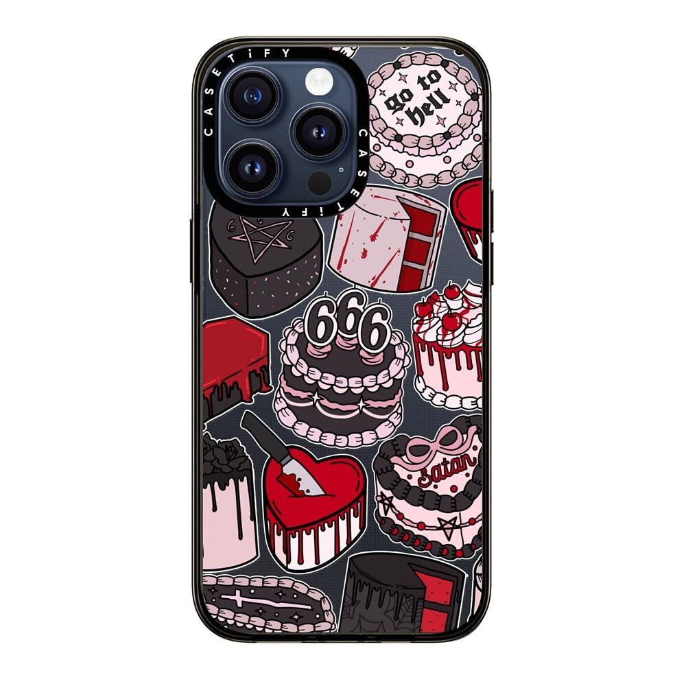 Casetify Compact Case For Iphone 15 Pro Max [2X Military Grade Drop Tested / 4Ft Drop Protection]   Spooky Cakes By Chiara Lb Ar