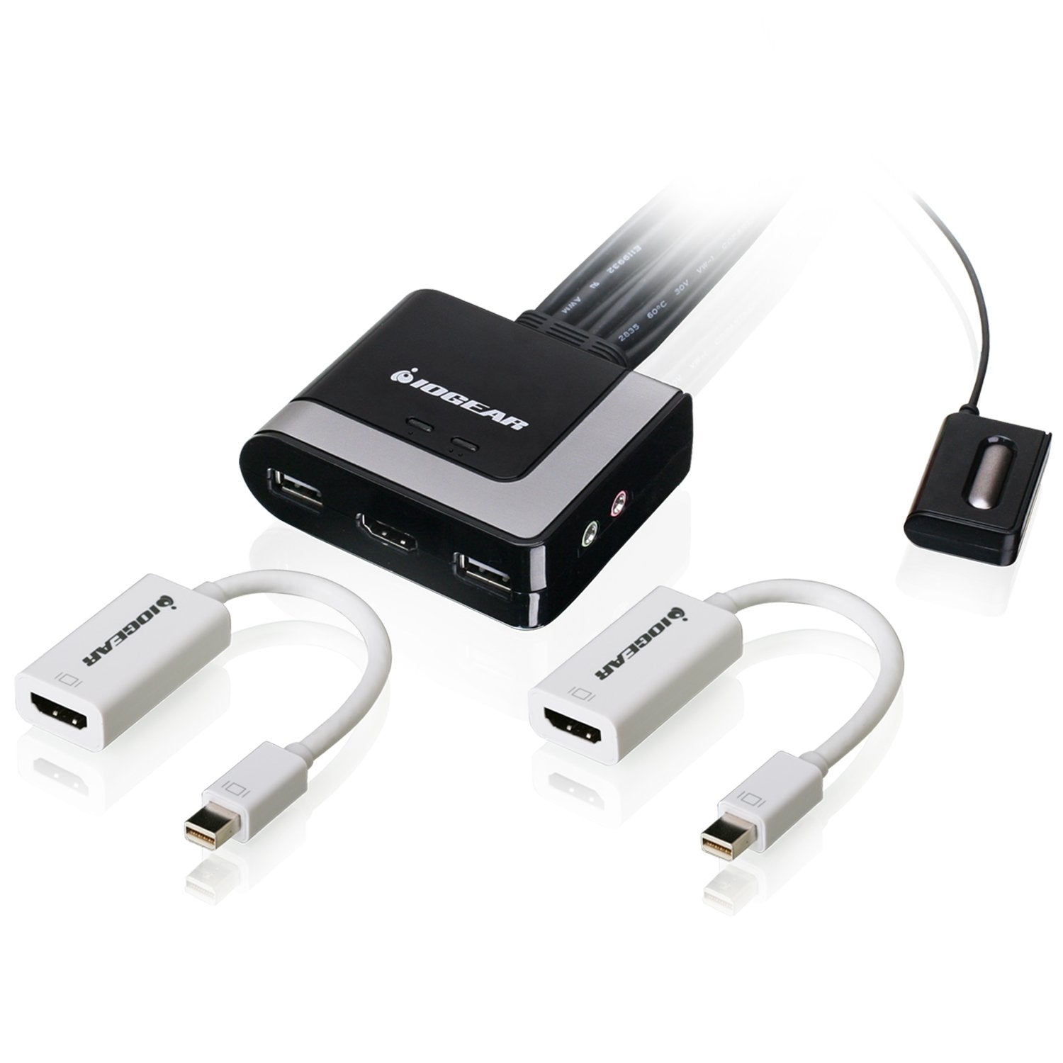 Iogear 2 Port Hd And Displayport Cable Kvm Kit With Audio, Gcs62Hmdpkit