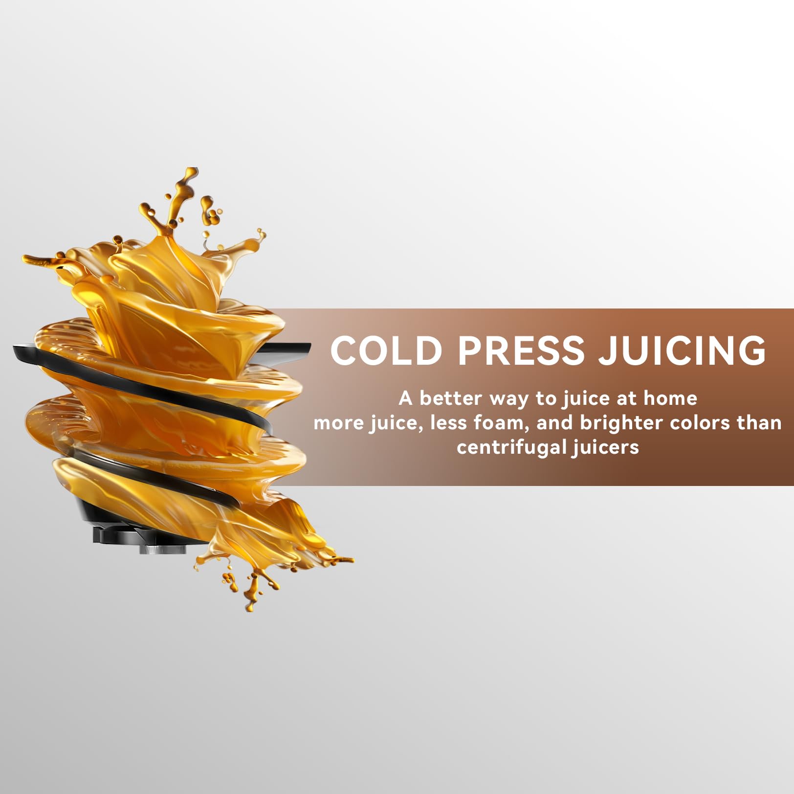 Kitchtree Slow Cold Press Juicer Attachment For Kitchenaid Stand Mixer, 4.2'' Large Feed Chute Fit Whole Vegetables & Fruits, Ma