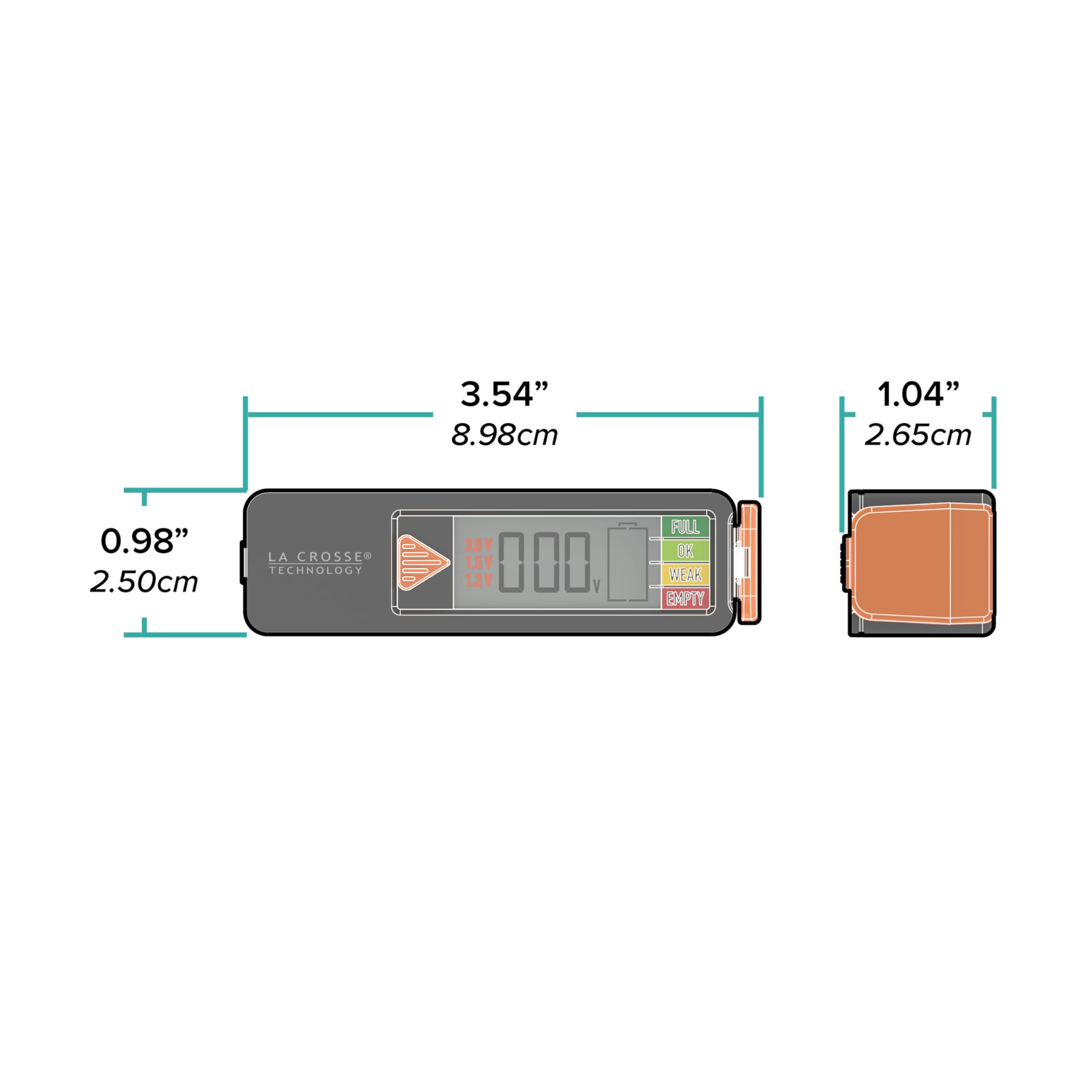 La Crosse 911 65557 Int Portable Digital Battery Tester,Black