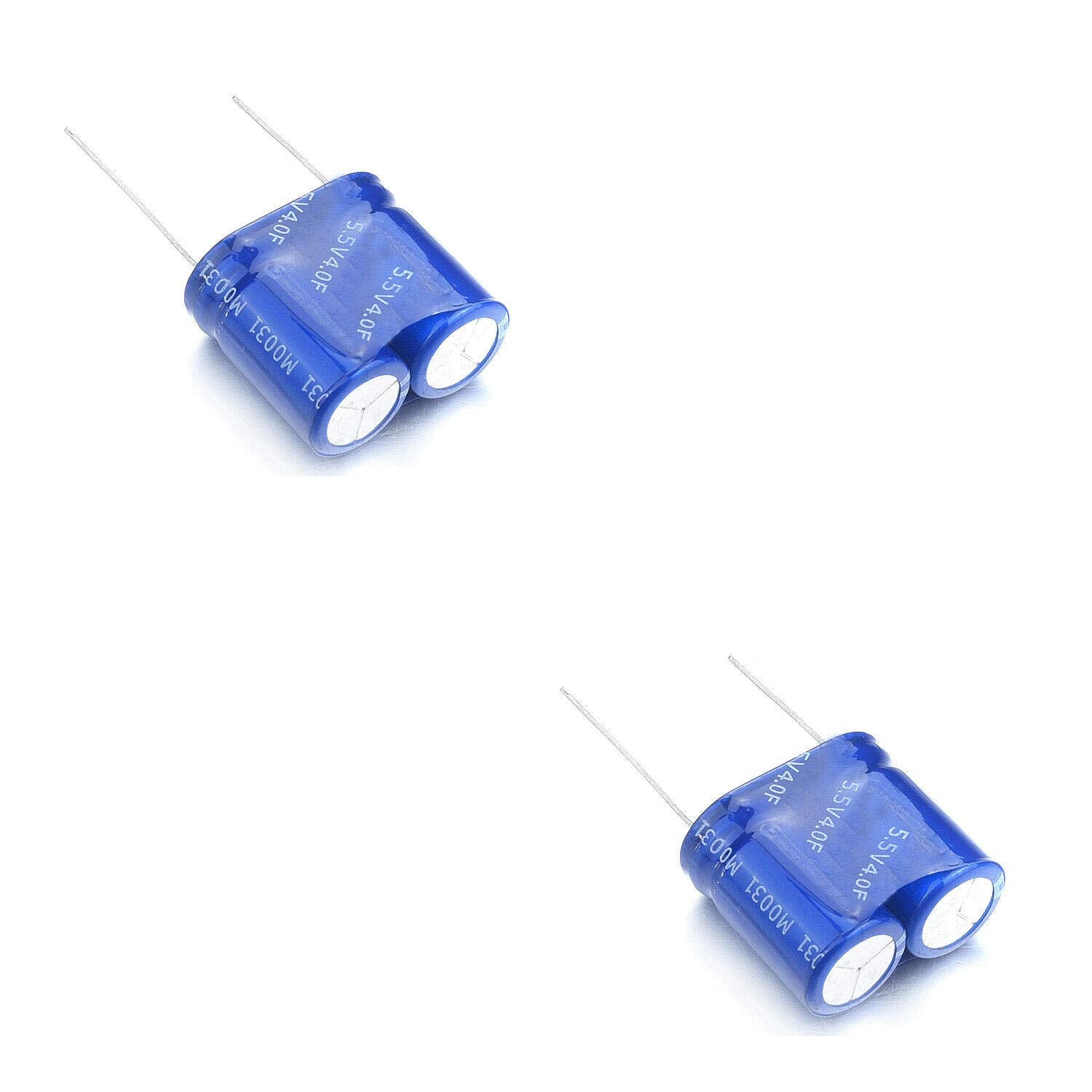2Pcs 5.5V 4F 2Pins Super Farad Capacitor Combination For Fast Charging 132623Mm