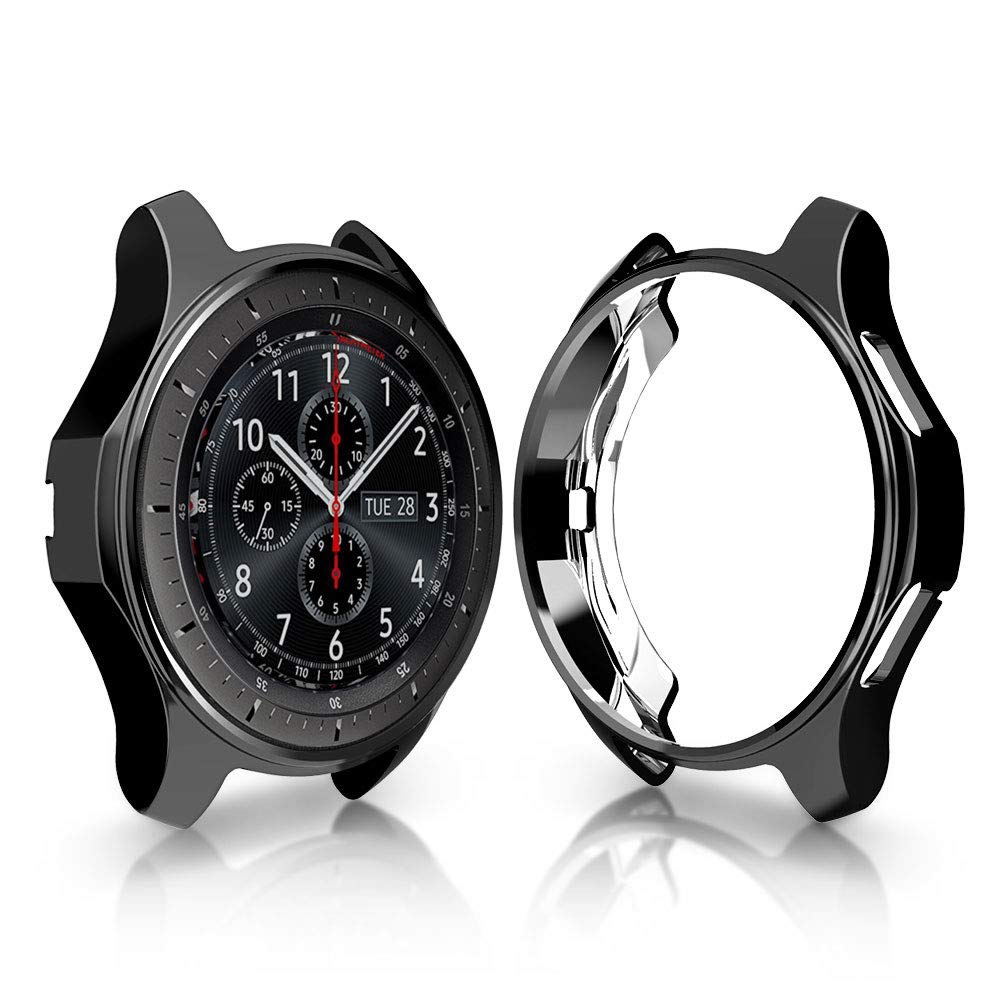 Fitturn Compatible With Gear S3 Frontier Sm R760 Case,Soft Tpu Fashion Metal Color Frame Shock Resistant Proof Cover Protector S