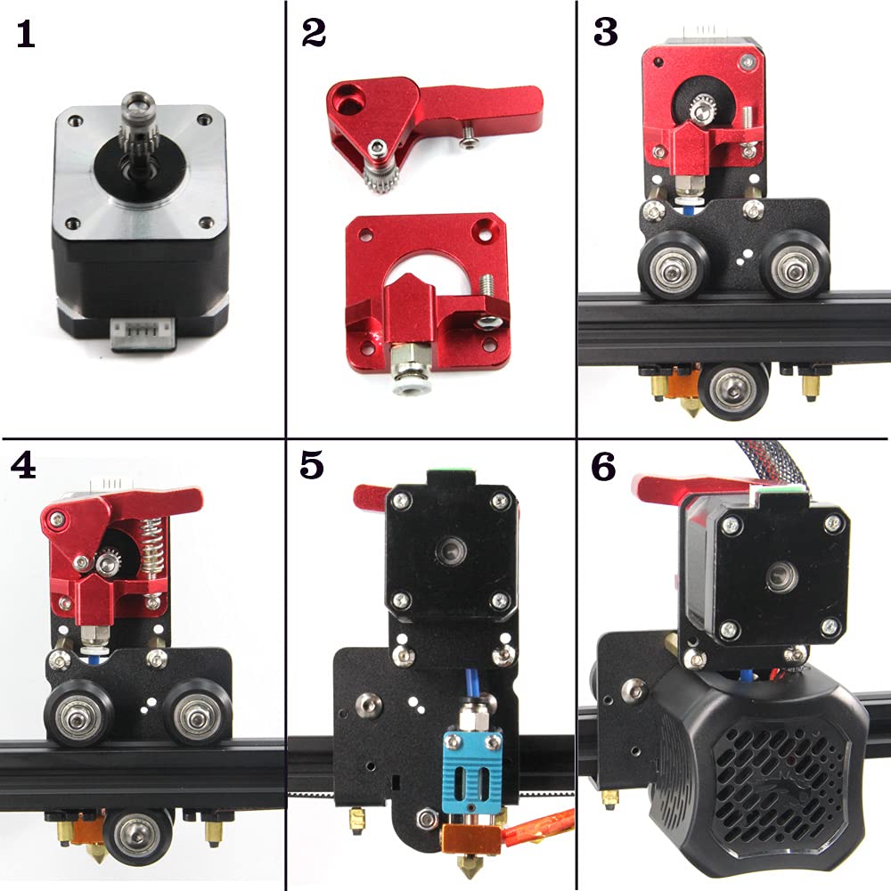 Befenybay Upgrade Direct Dual Gear Extruder Support Kit With Stepper Motor Easy Print Flexible Filament For Creality Ender 3 V2