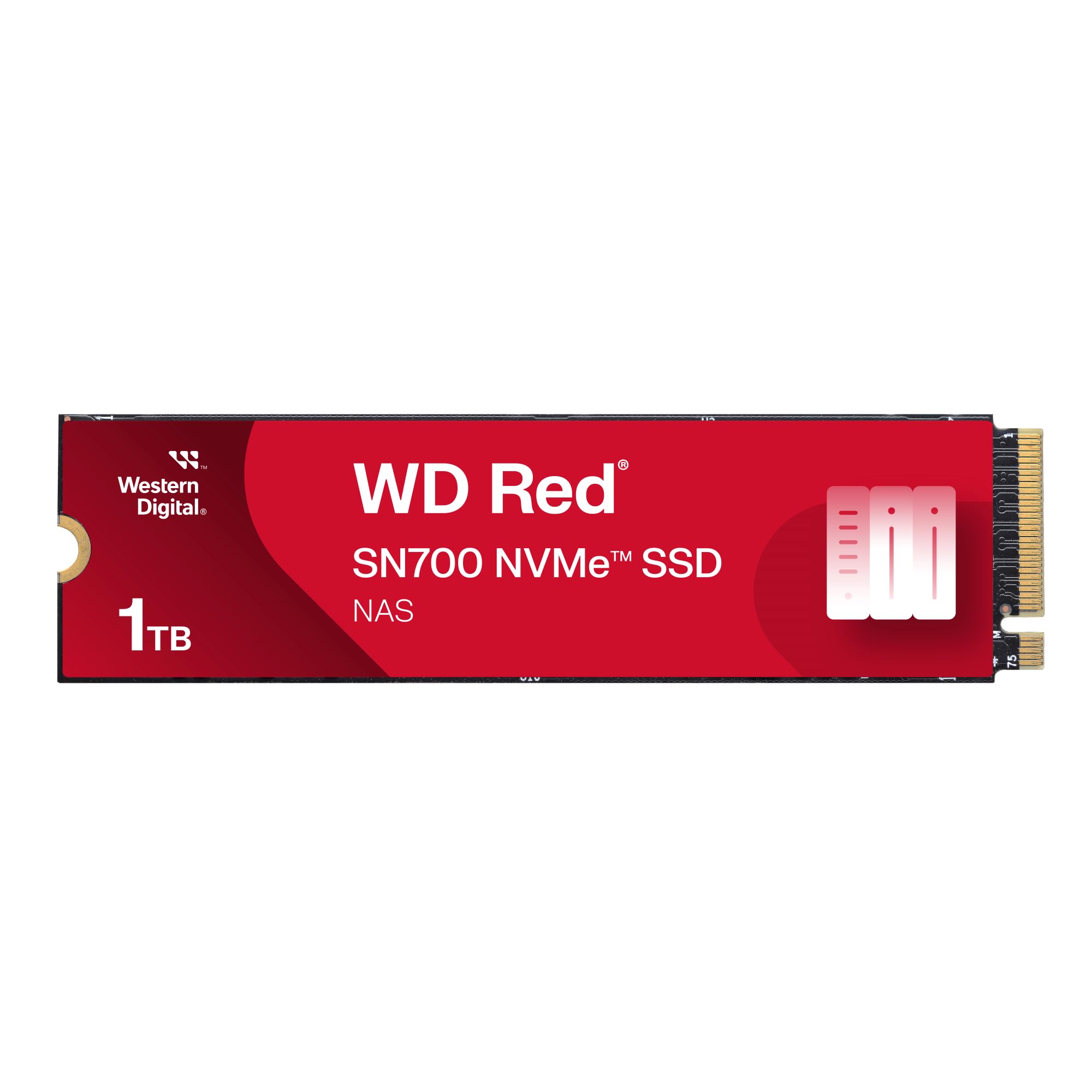 Western Digital 1TB WD Red SN700 NVMe Internal Solid State Drive SSD for NAS Devices - Gen3 PCIe, M.2 2280, Up to 3,430 MB/s - W