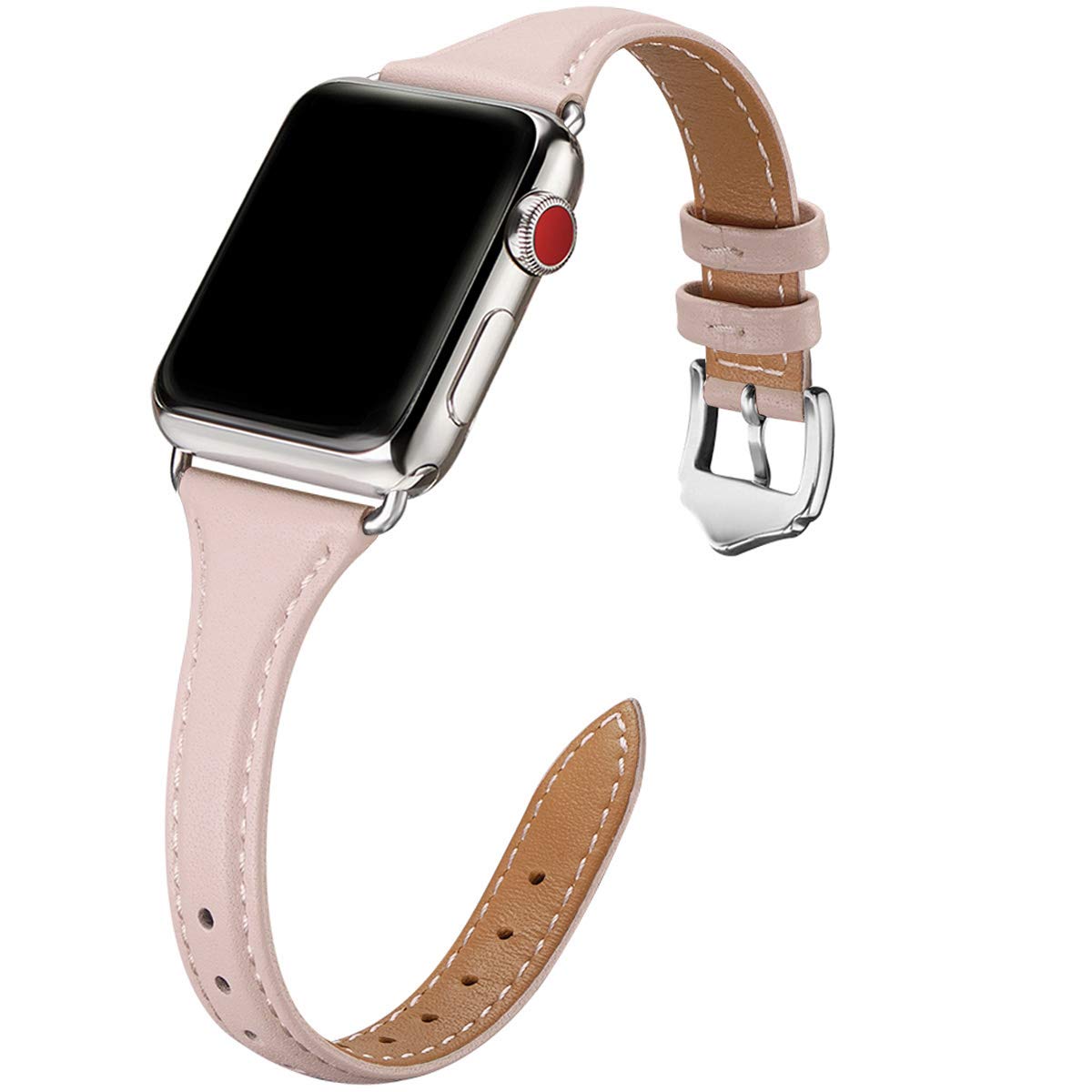 Wfeagl Leather Bands Compatible With Apple Watch Band 42Mm 44Mm 45Mm 49Mm Women, Top Grain Leather Strap Slim & Thin Replacement