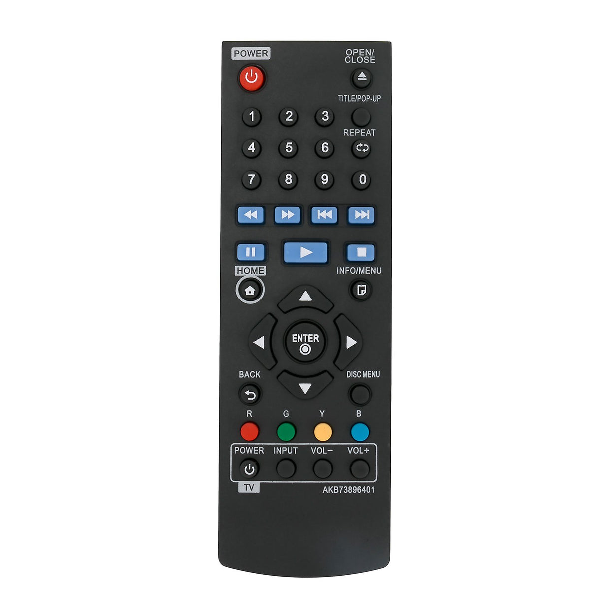 New AKB73896401 Replace Remote for LG BLU RAY DISC DVD Player BP135 BP145 BP155 BP175 BP255 BP300 BP335W BP340 BP350 BPM25 BPM35 UP870 UP875 BP550