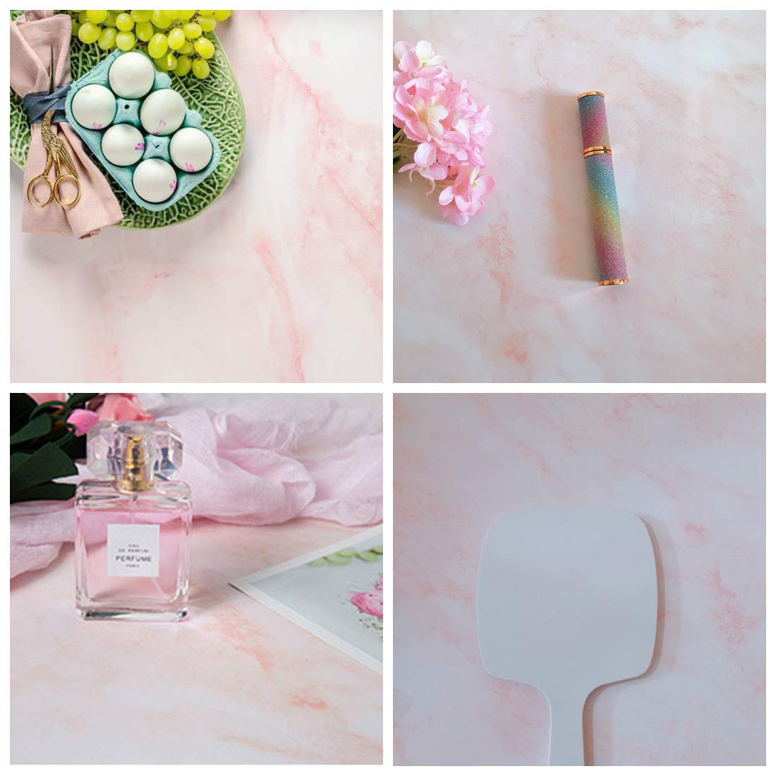 Meking 3Pcs 34X22In Double Sided Photography Backdrop Paper, Cement & Marble Texture Small Product Photo Background For Food Jew