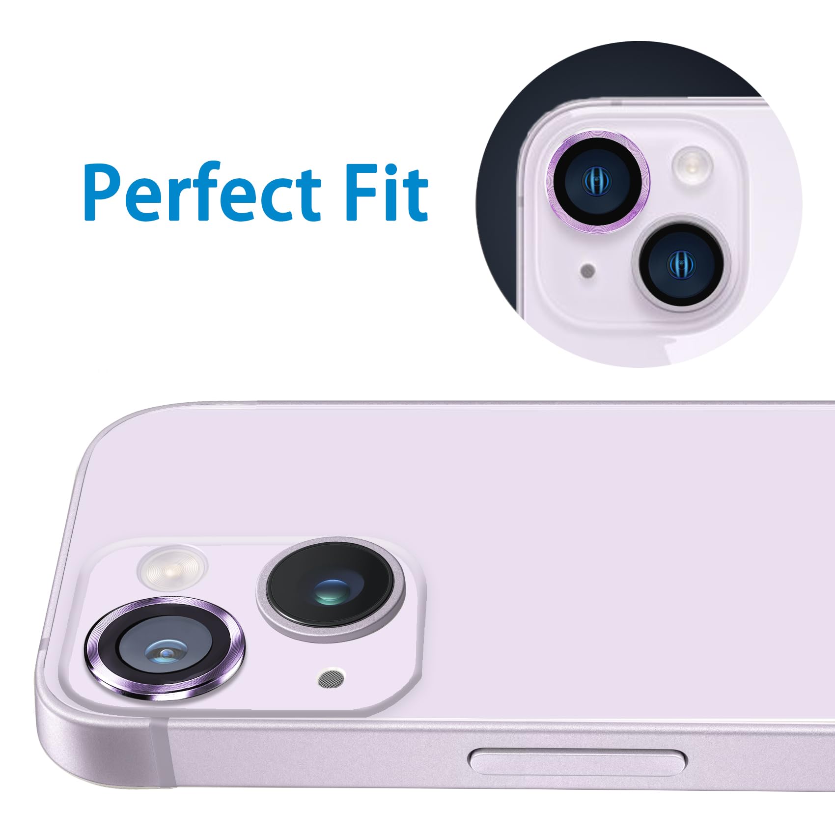 Hsefo Compatible With Iphone 14 And 14 Plus Camera Lens Protector, Anti Scratch Lens Cover 9H Tempered Glass Camera Screen Prote