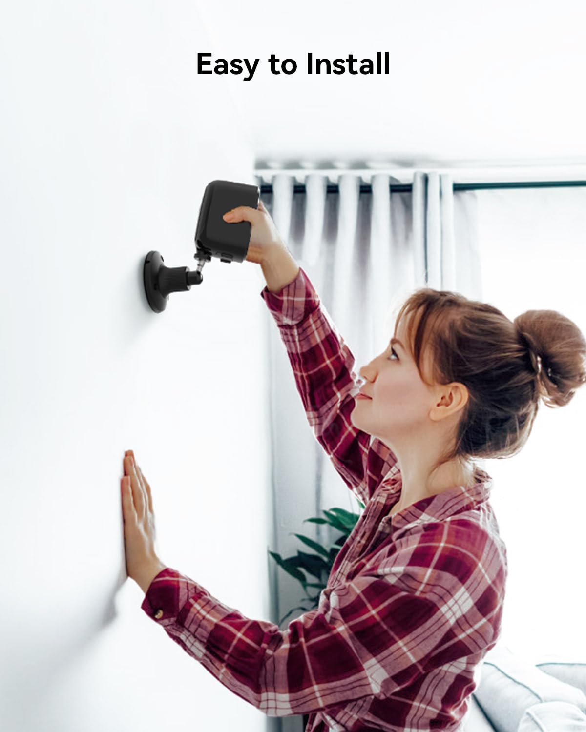 Longplus Wireless Outdoor Security Camera, Battery Powered Wireless Security Camera, Wireless Wifi Camera With Ai Detection, Col