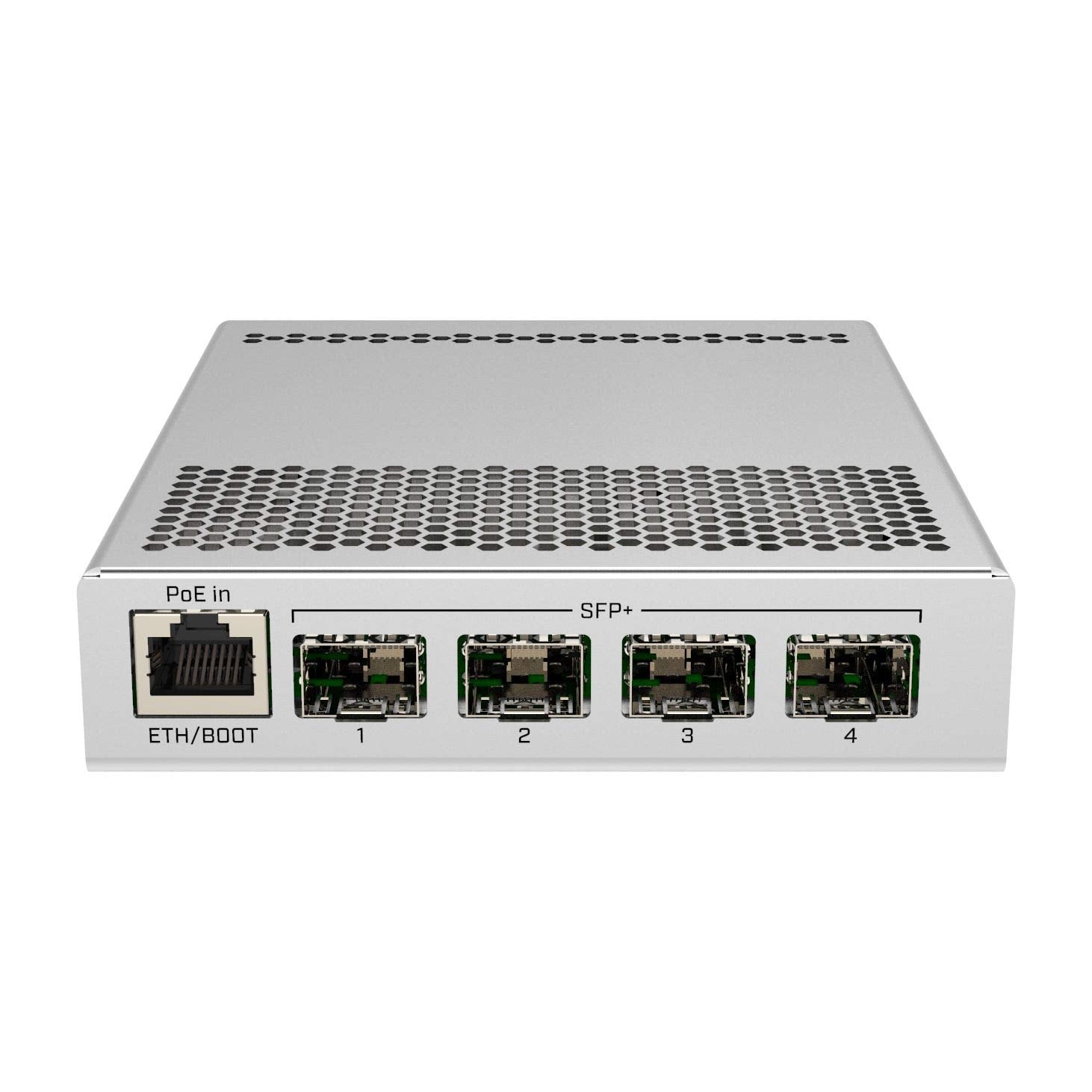 Mikrotik 5 Port Desktop Switch, 1 Gigabit Ethernet Port, 4 Sfp+ 10Gbps Ports (Crs305 1G 4S+In)