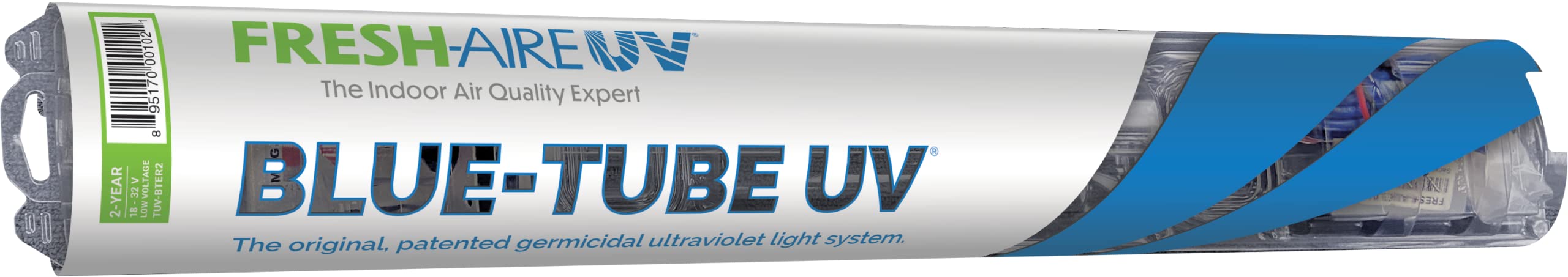 Fresh-Aire UV 24V UV Light HVAC Air Purification System, Quartz Glass, Model TUV-BTER, Includes 1-Year UVC Lamp