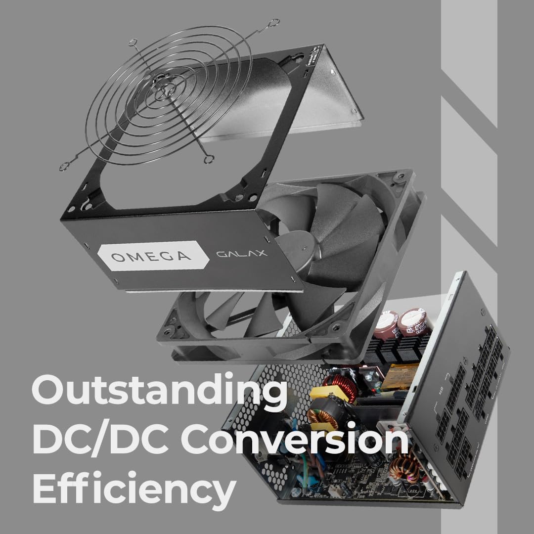 Galax Omega Glx1000 Psu (2024)   1000 Watt  80+ Gold Certified/Cybenetics Platinum/Fully Modular/Sleeved Cables/Atx 3.0 Gaming P