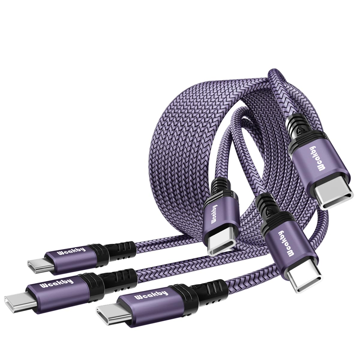 Usb C To Usb C Charging Cable For Macbook Air, Mac Book Pro, 3 Pack 3.3Ft+3.3Ft+6.6Ft Type C Cord For New Ipad Pro 12.9/11, Air