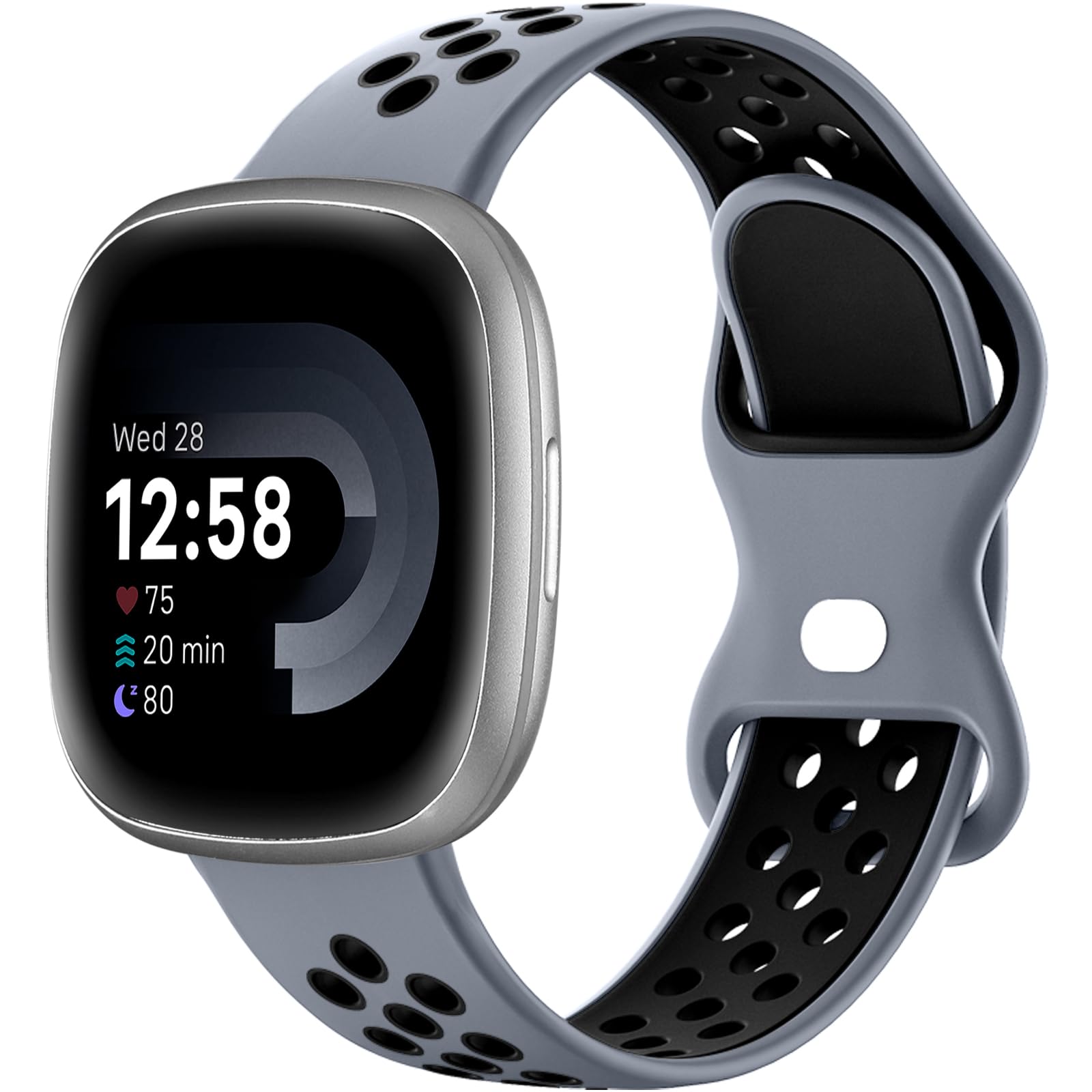 Maledan Bands For Fitbit Sense/Versa 3 Bands Men Women, Sport Solo Loop Strap Wrist Bands Replacement Bracelet For Fitbit Sense 