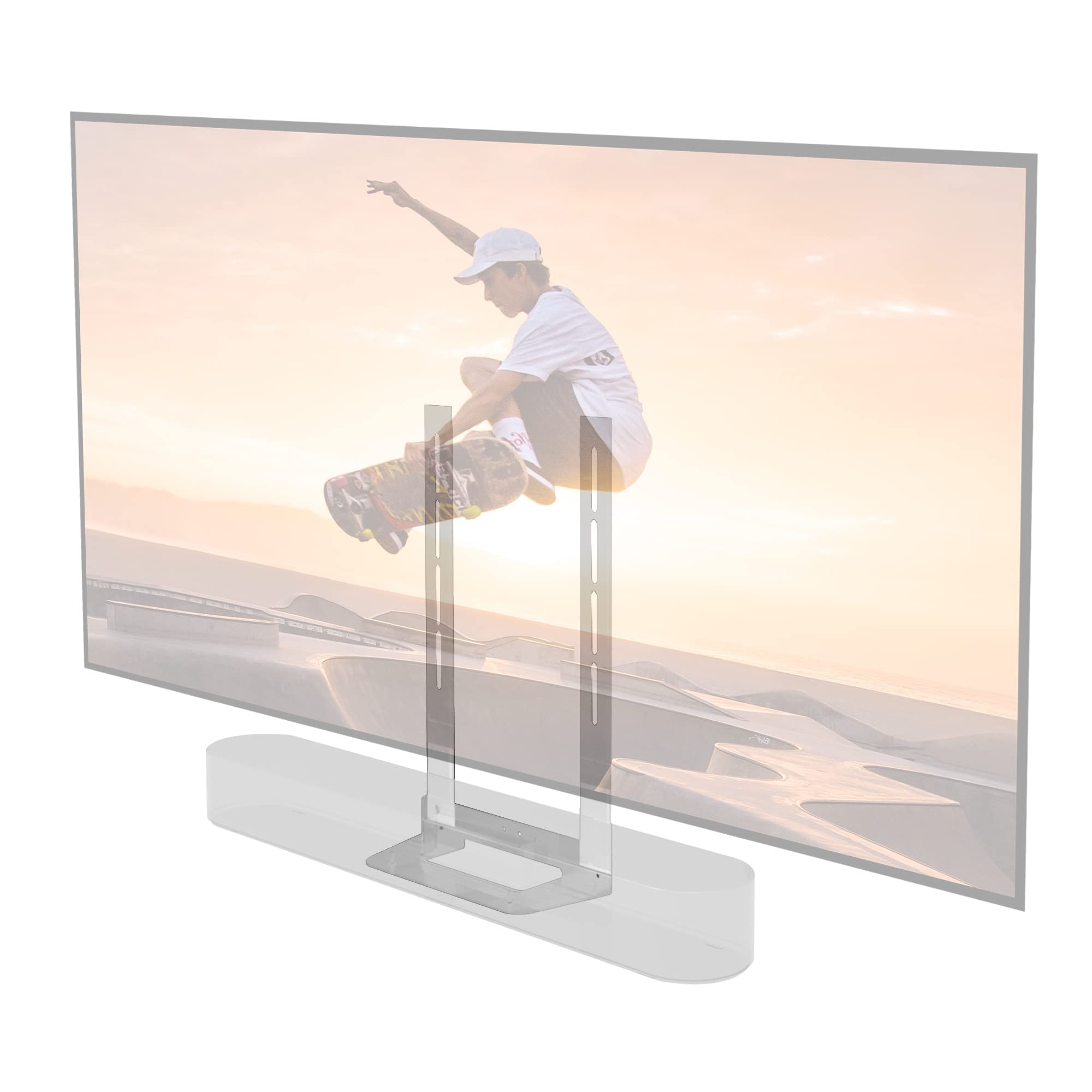 Soundbass Beam Tv Mount, Compatible With Generation 1 & 2 Sonos Beam Mounting Bracket For Tv, White, Full Hardware Kit Included,
