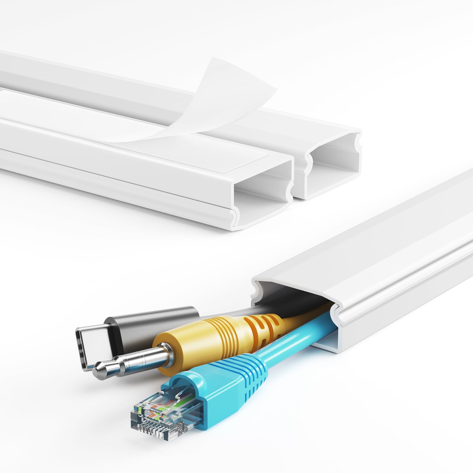 Tv Cord Hider   47 In Cord Covers For Wall Mounted Tv, White Cable Management Kit | Wire Hiders And Concealer For Cords On Wall,