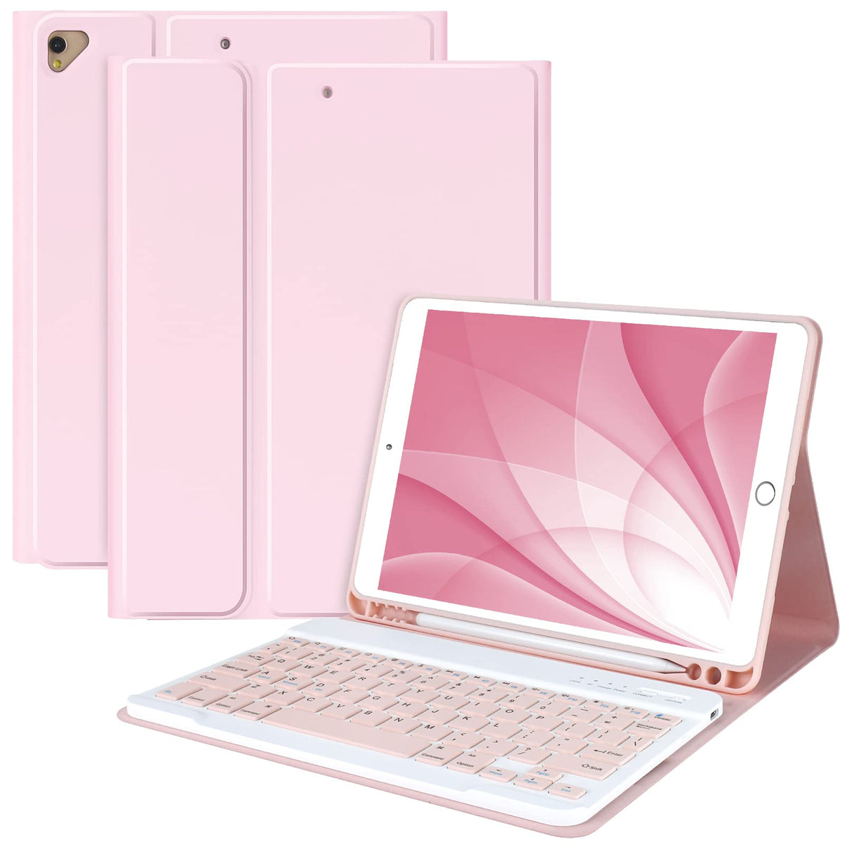 Keyboard Case For Ipad 10.2'' 9Th 8Th 7Th Generation, With Detachable Bluetooth And Pencil Holder, 10.2 Inch/Ipad Air 10.5''(3Rd