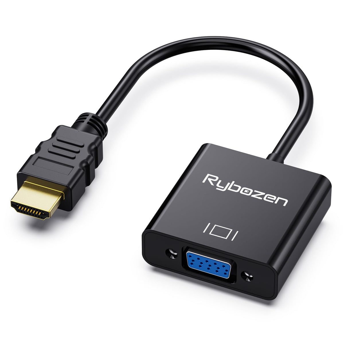 Hdmi To Vga Adapter, Gold Plated Hdmi To Vga Converter (Male To Female), Hdmi Adapter Compatible For Computer, Laptop, Pc, Monit