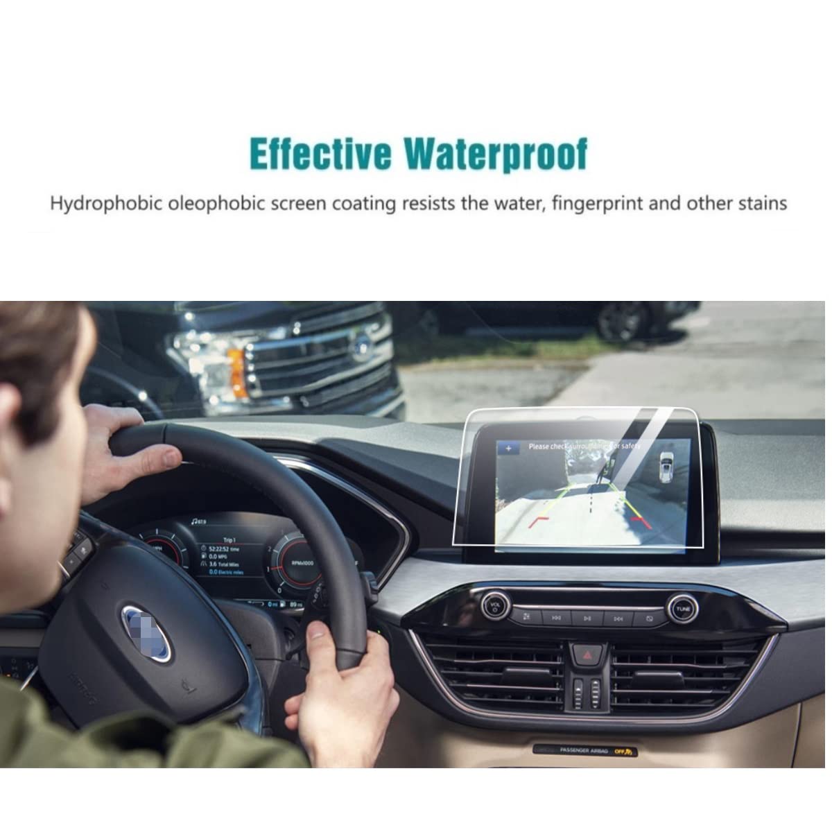 Screen Protector Compatible With 2020 2021 Ford Escape Sync3 Touch Screen,Anti Glare,Anti Scratch,Shock Resistant,Flyingchan,Navigation Accessories