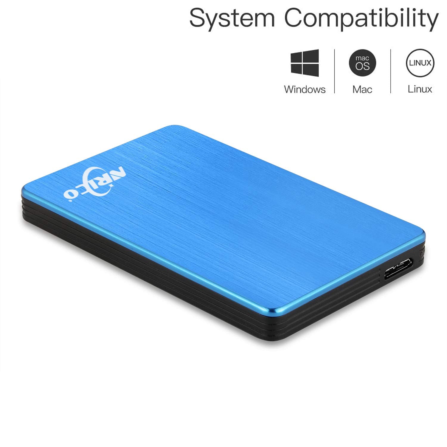Nrico 320Gb Portable External Hard Drive Usb 3.0 Hdd 2.5Inch Storage Compatible For Pc, Mac, Desktop,Ps4 (320Gb, Blue)