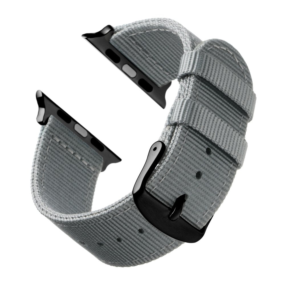 Archer Watch Straps   Premium Nylon Replacement Bands For Apple Watch (Gray, Black, 42/44/45Mm)