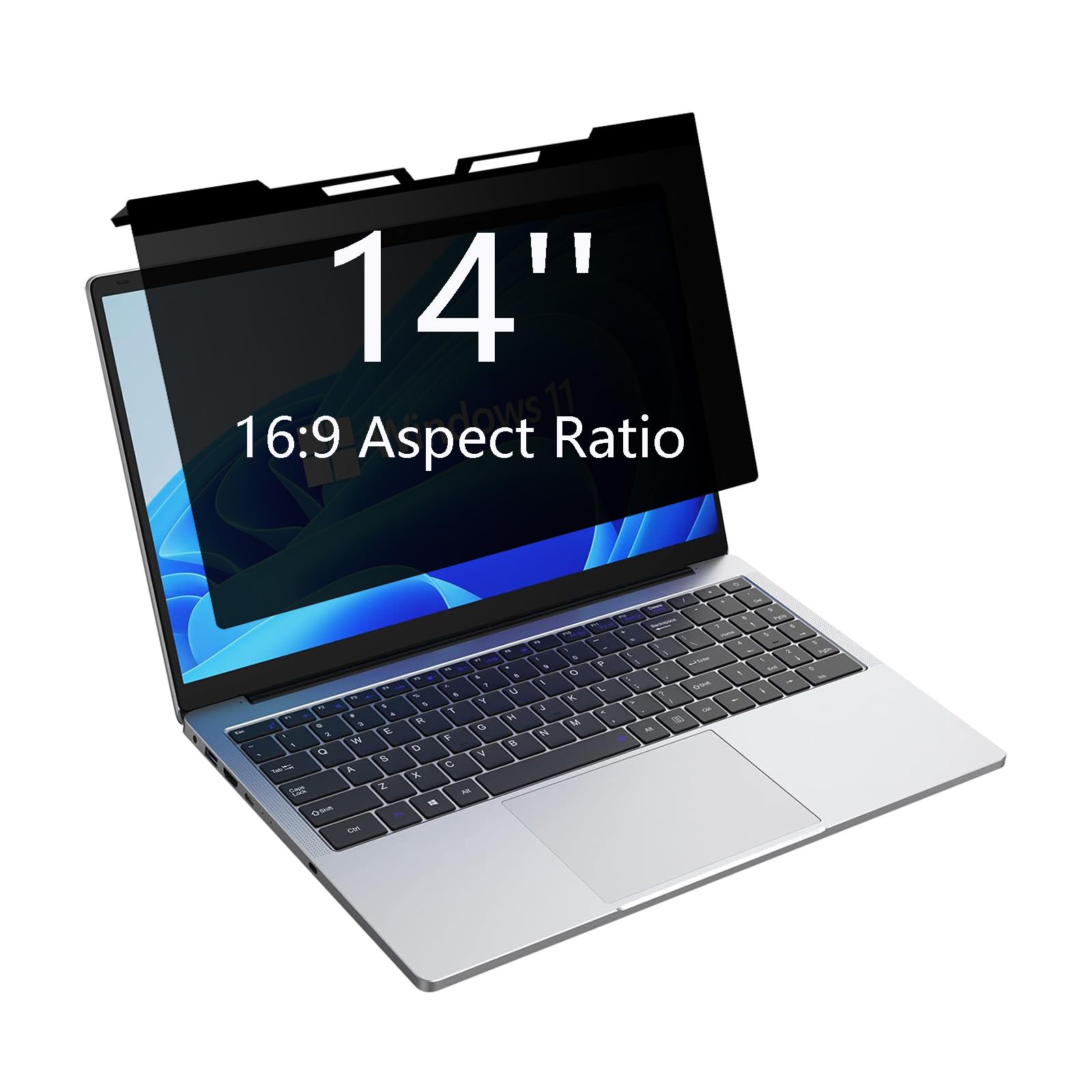 Ceydebne Hanging Laptop Privacy Screen 14 Inch For 16:9 Widescreen Laptop, Anti Blue Light Screen Protector   Anti Glare   Anti 