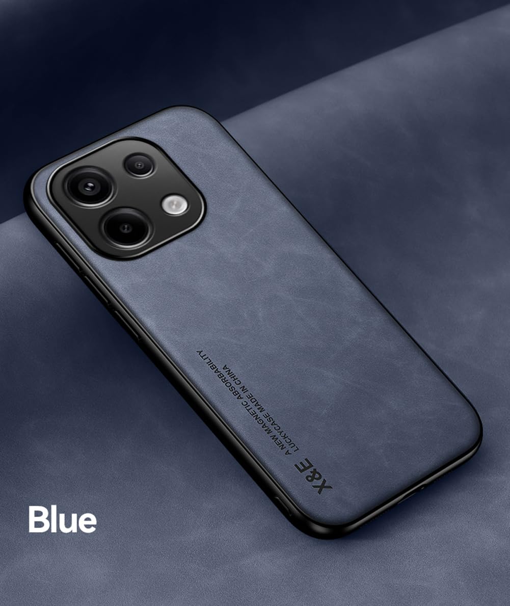 Kepuch Silklike Case For Redmi Note 13 Pro 4G   Cover Bumper Built In Metal Plate For Redmi Note 13 Pro 4G   Blue
