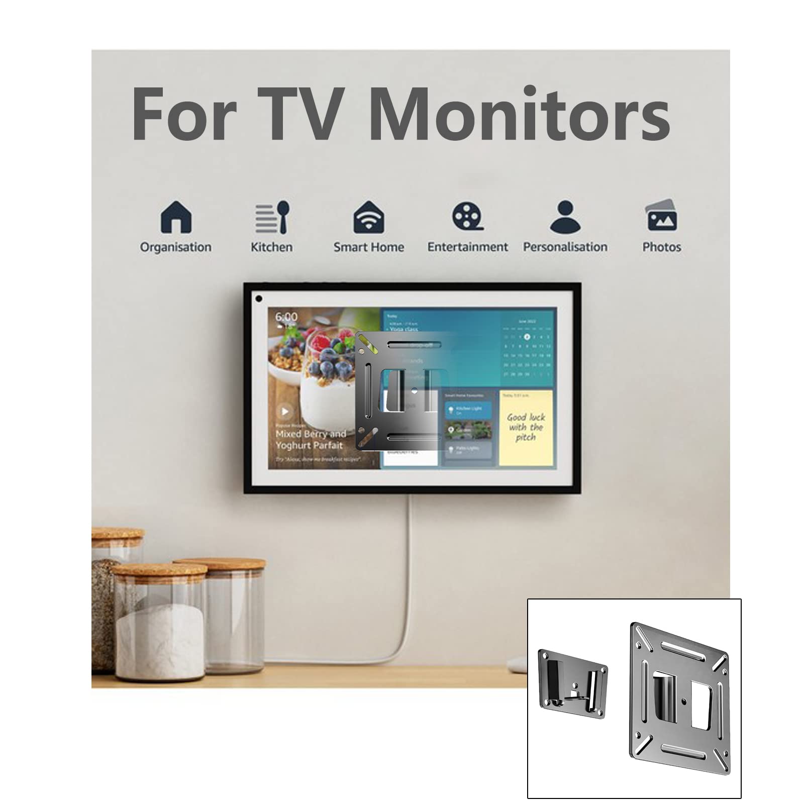 Nuyoah Monitor Wall Mount For 14    27    Tvs Led Lcd Flat Screen, Small Tv Mount For Computer Monitors, Rv Tv Mount Camper Fixe