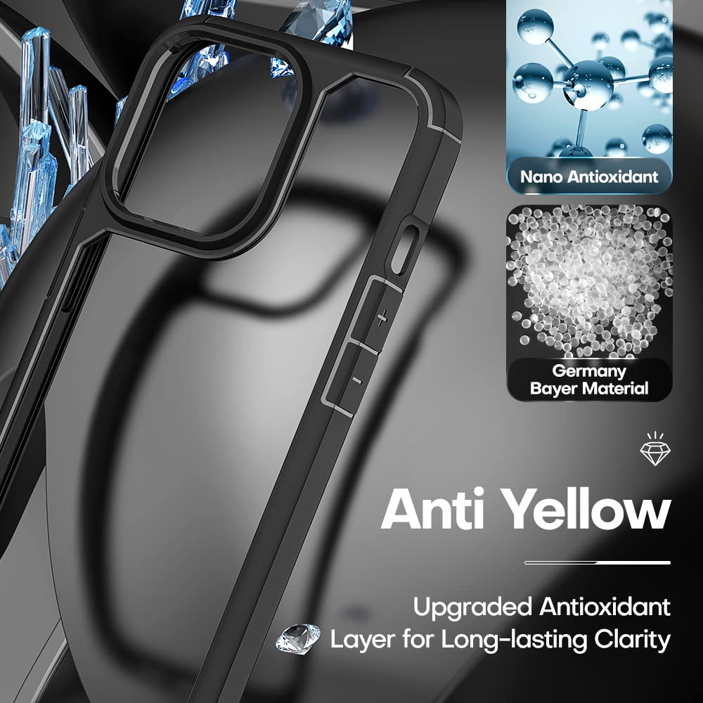 Tauri 3 In 1 For Iphone 13 Pro Max Case Black, [Military Grade Drop Protection] Slim Shockproof Phone Lanyard Case 6.7 Inch