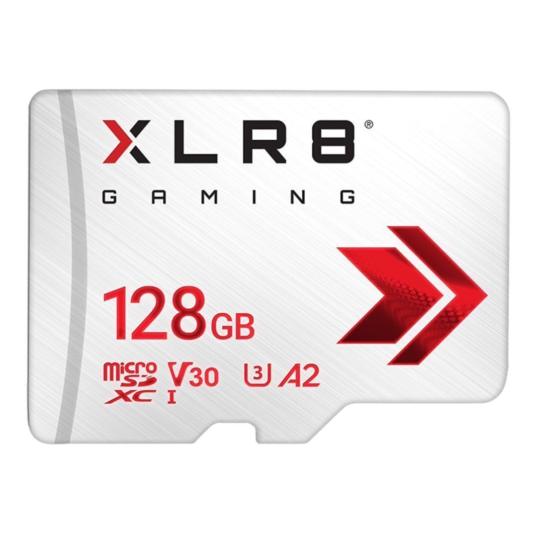 PNY 512GB XLR8 Gaming microSDXC Memory Card - 100MB/s, UHS-I, 4K UHD, Full HD, U3, V30, A2 - micro SD for Portable Console Gamin