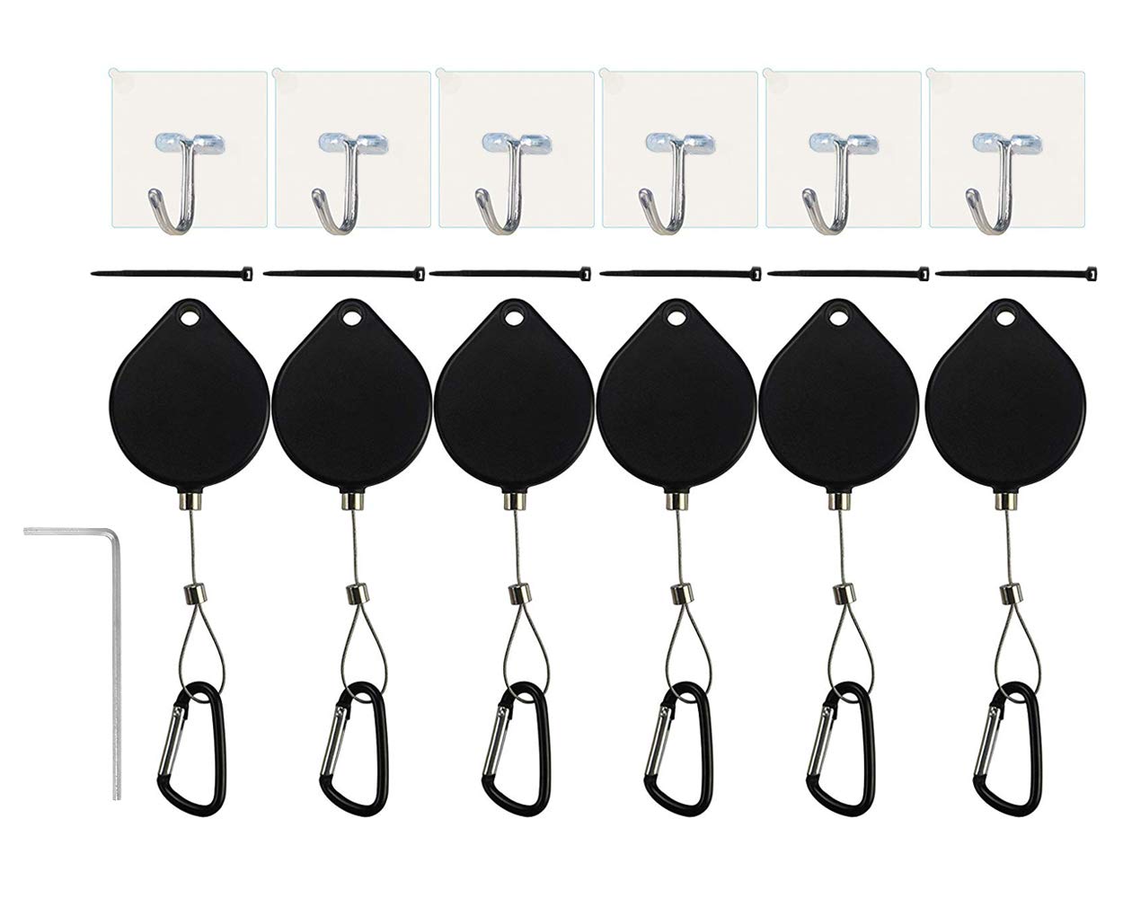 DS.Distinctive STYL VR Accessories Cable Management 6 Packs - Drill Free Retractable Ceiling Suspension System for HTC Vive/HTC
