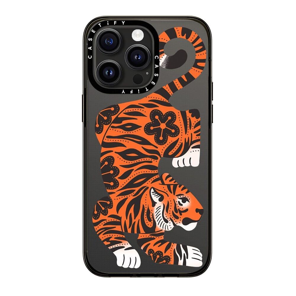 Casetify Compact Iphone 15 Pro Max Case [2X Military Grade Drop Tested / 4Ft Drop Protection]   Animal Prints   Fierce Tiger   C