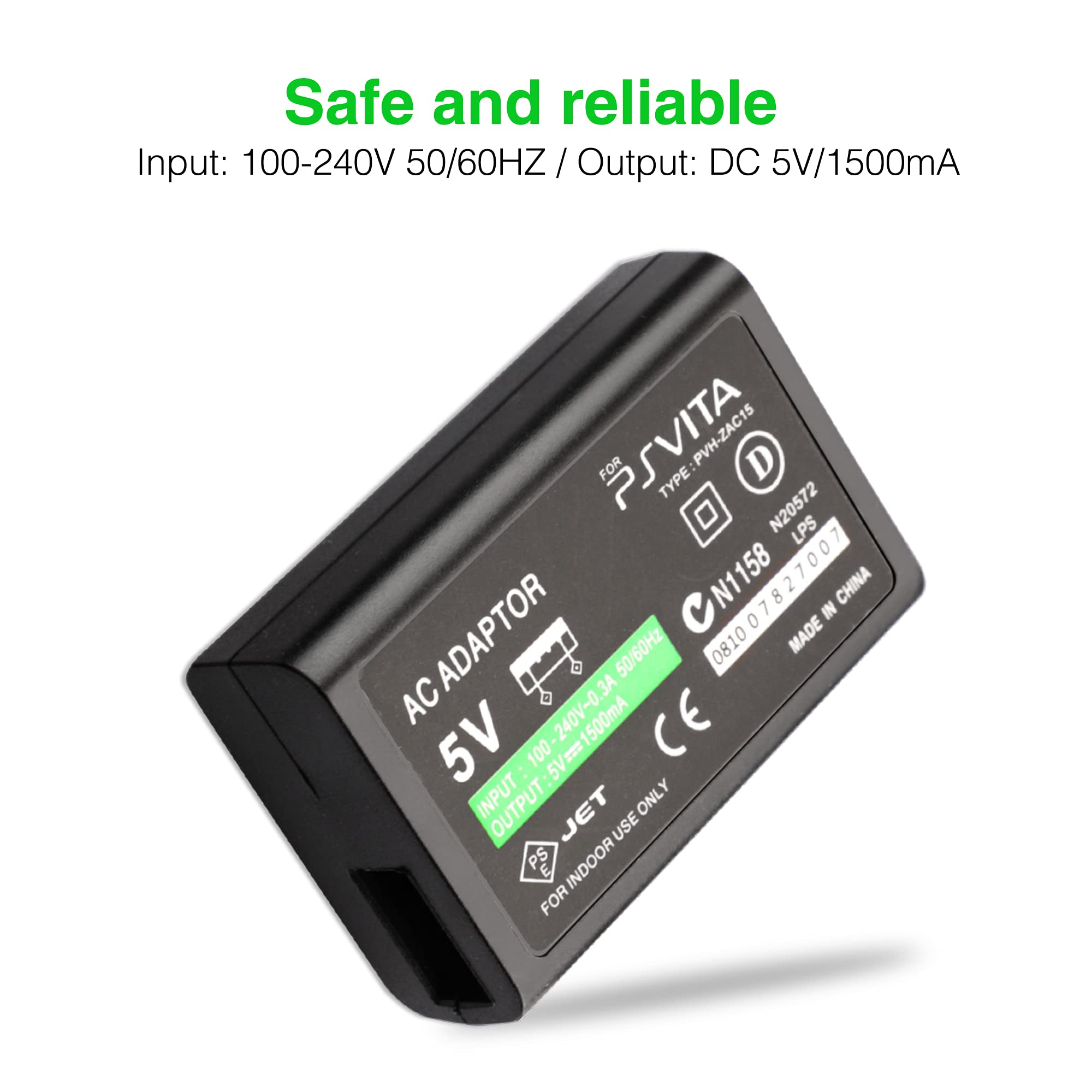 Ps Vita Charger, Ac Adapter Wall Charger Compatible With Sony Playstation Vita 1000 (Only Compatible With Psv 1000)