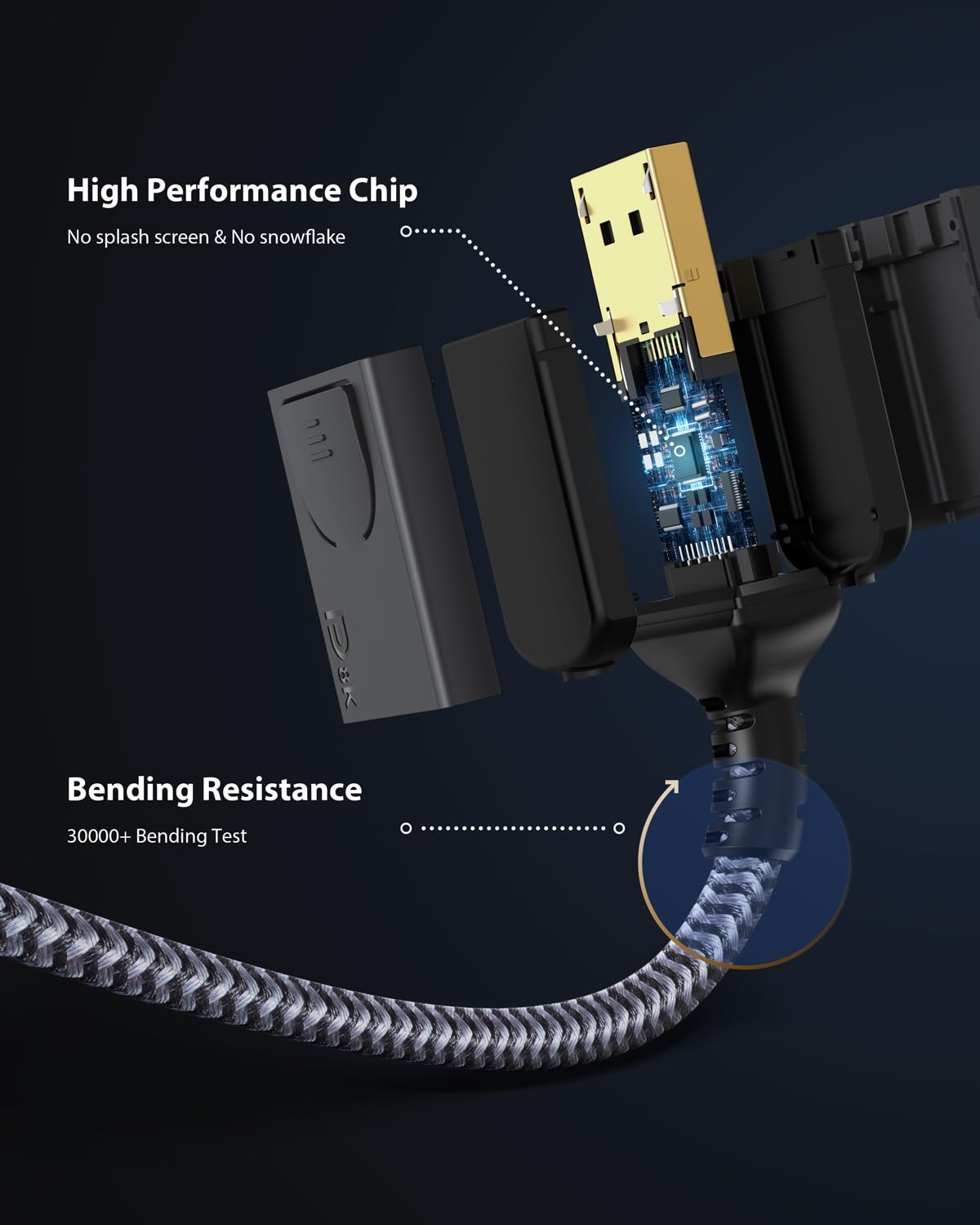 Maxonar Upgraded Usb C To Displayport 1.4 8K Cable With Latches 6.6Ft, Thunderbolt 4/3 /Usb4 To Dp Support 8K 60Hz / 4K 144Hz 32.4Gbps Hbr3 Alt Mode Adapter For Mac Studio, Macbook Pro, Xps Grey