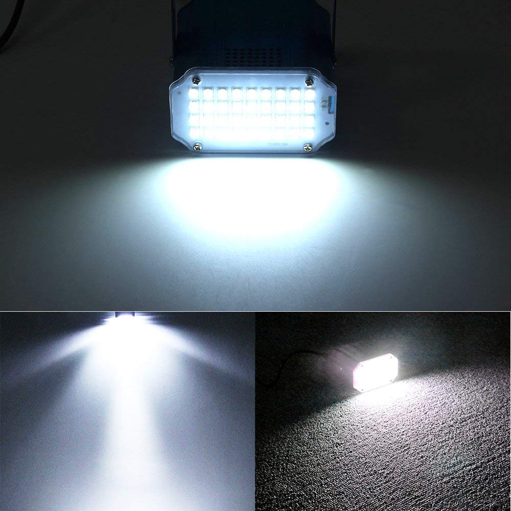 Jlpow White Strobe Light ,Super Bright 36 Led Strobe Light For Party ,Sound Activated And Speed Control Mini Dj Strobe Lights ,B
